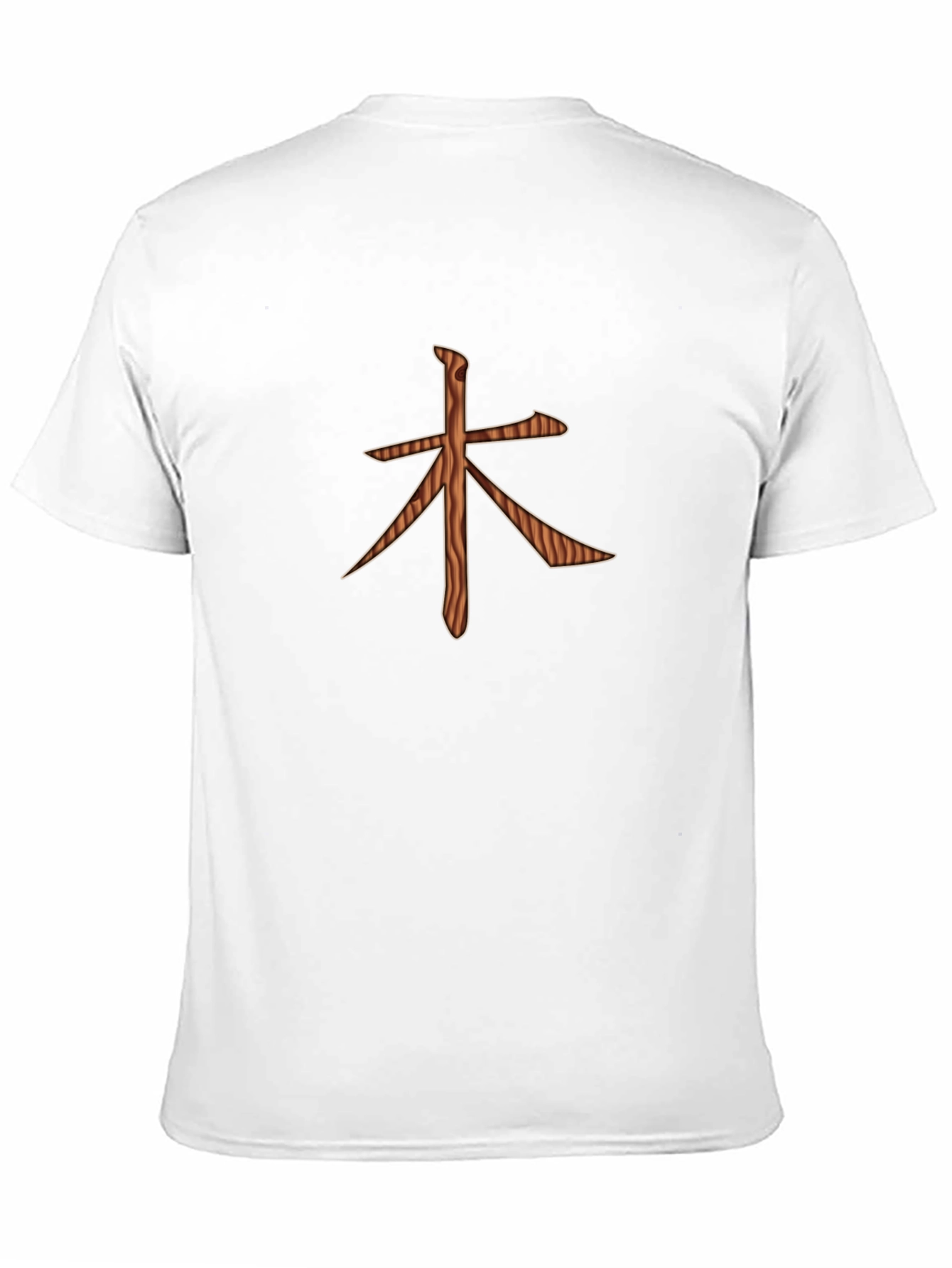 Wood Symbol Graphic Print Black T-Shirt