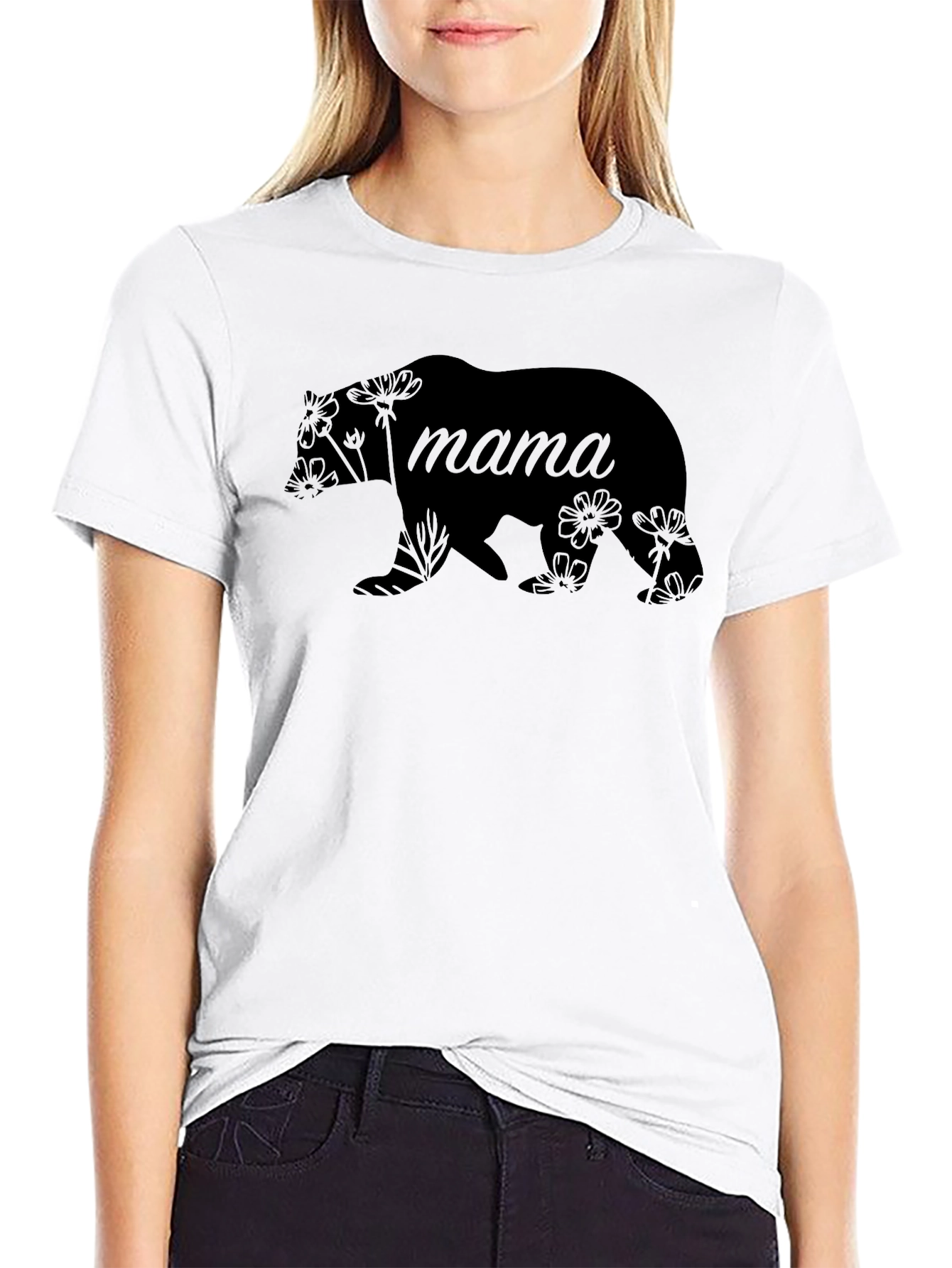 Mama Bear Graphic Tee - Black