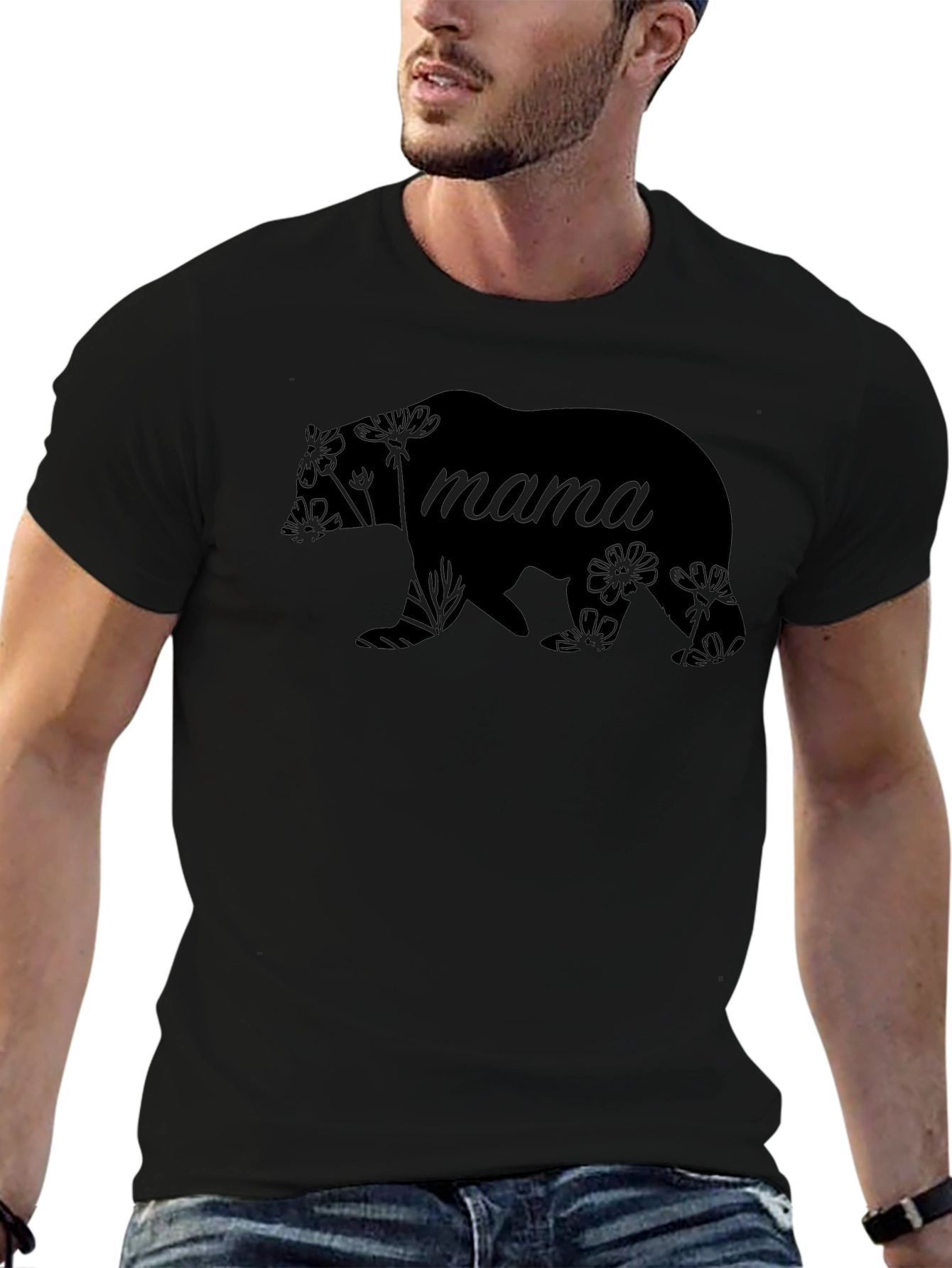 Mama Bear Graphic Tee - Black