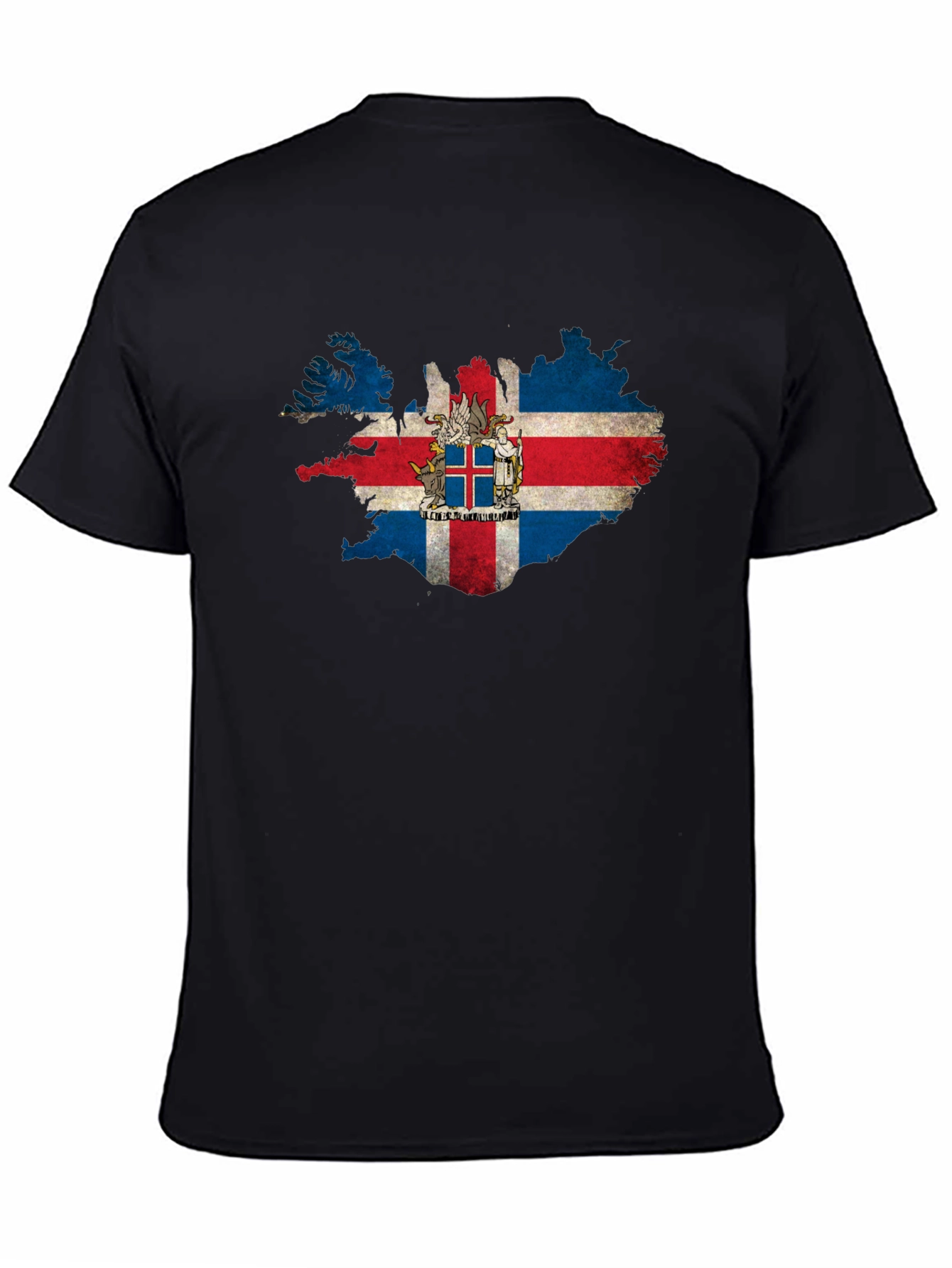 Iceland Flag Map Graphic T-Shirt