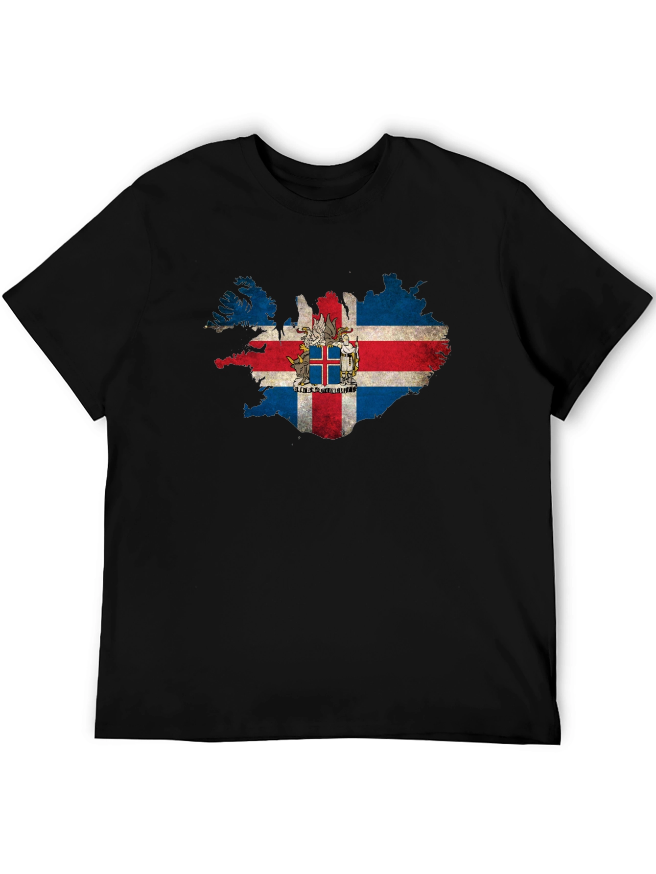 Iceland Flag Map Graphic T-Shirt