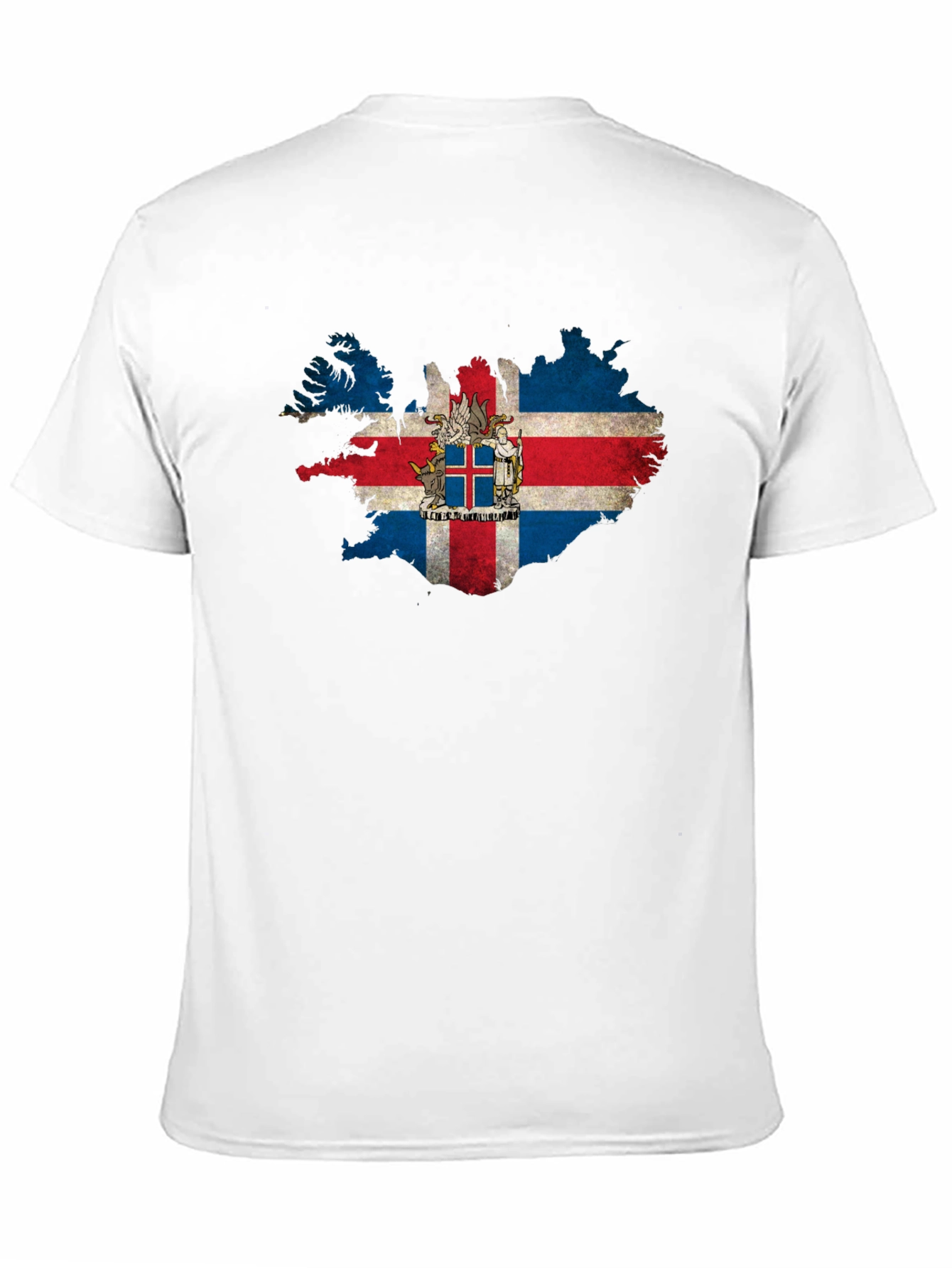 Iceland Flag Map Graphic T-Shirt