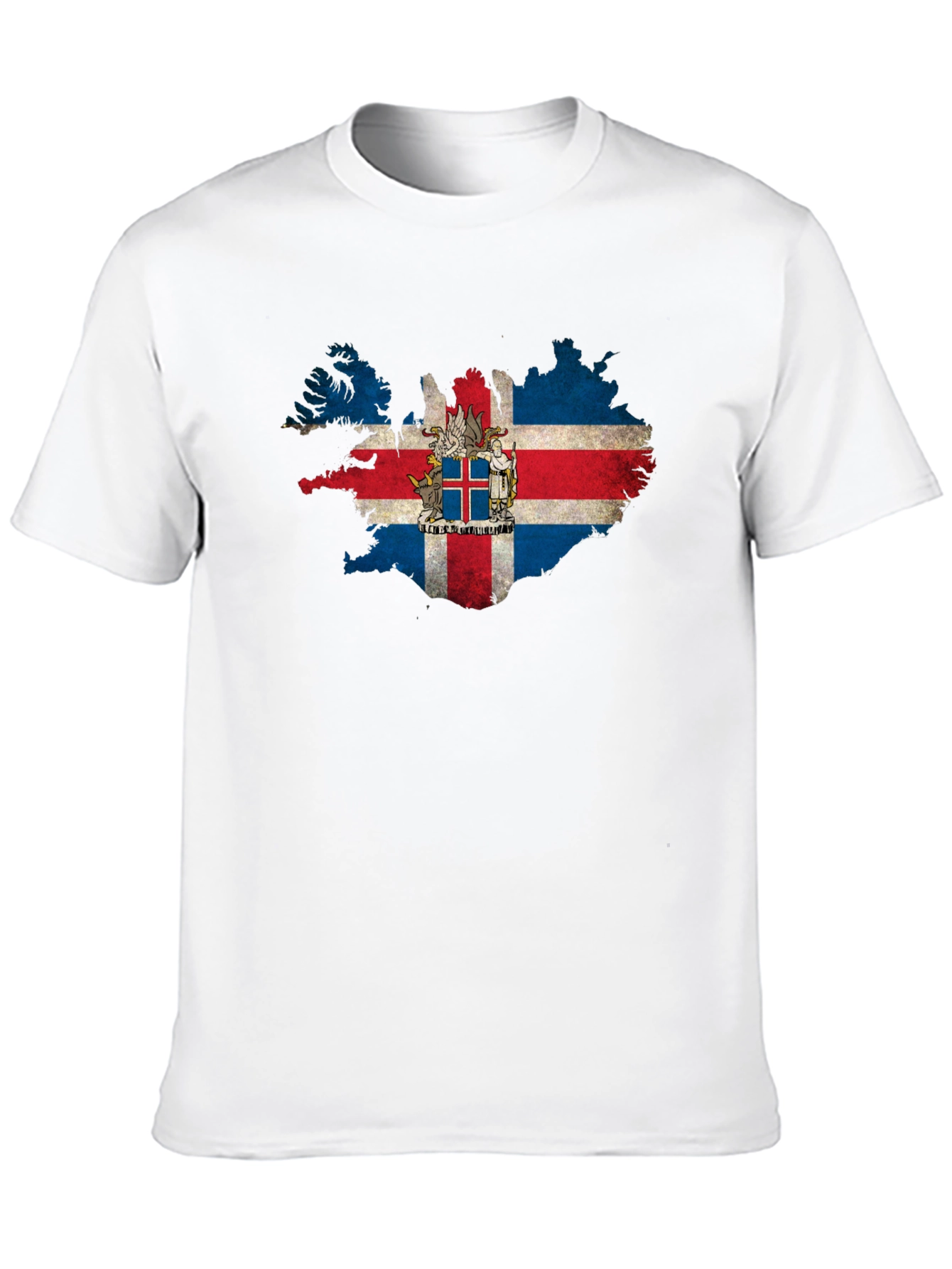 Iceland Flag Map Graphic T-Shirt
