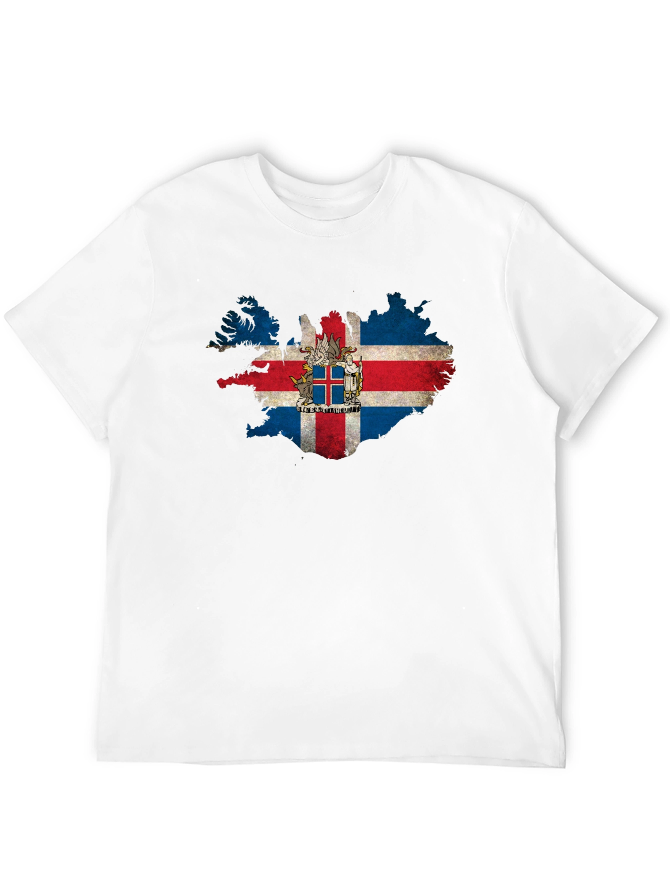 Iceland Flag Map Graphic T-Shirt