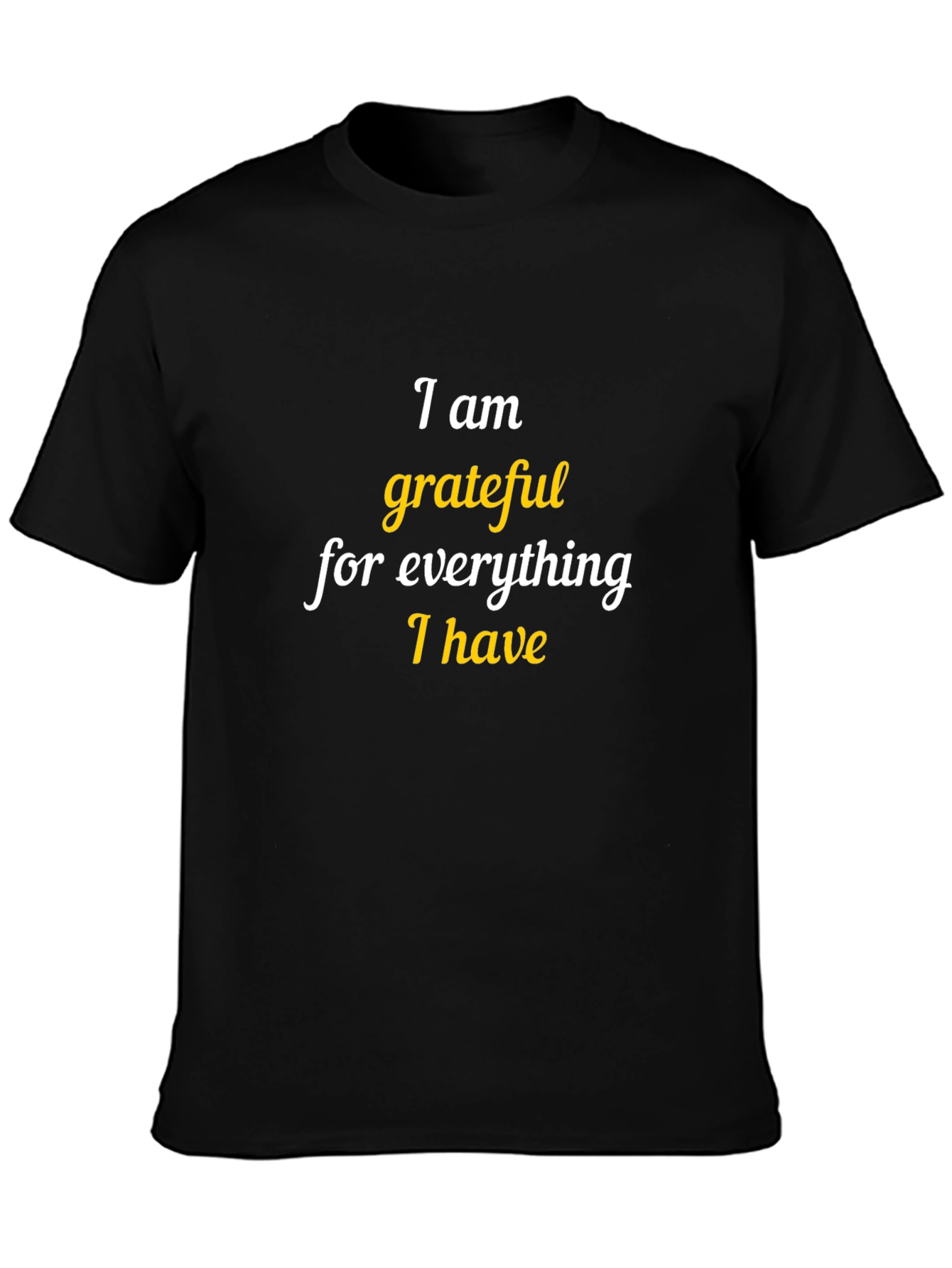 Grateful Print Black T-Shirt