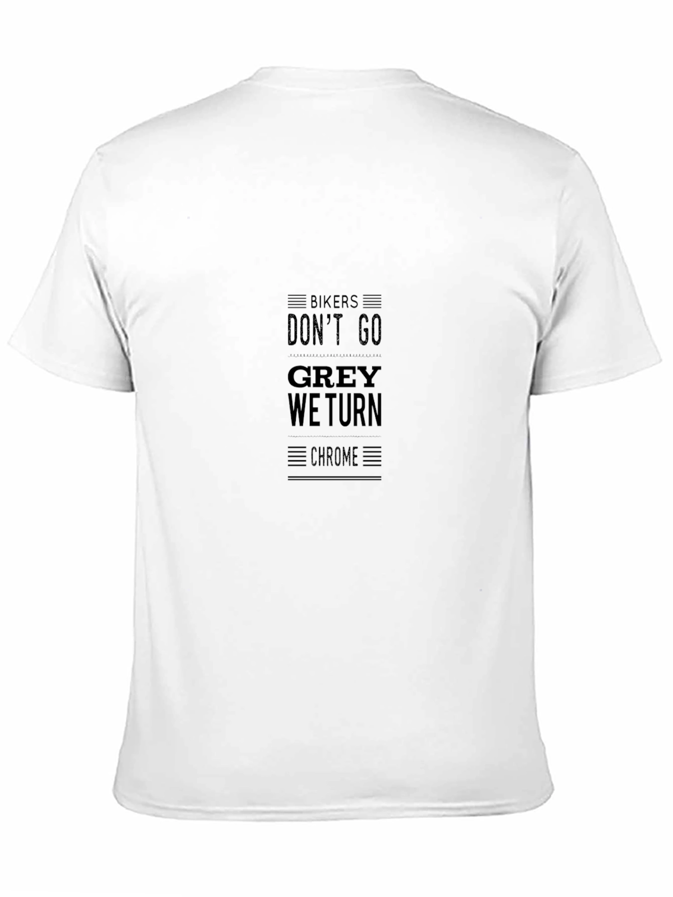 Bikers Grey Chrome Mens Black T-Shirt