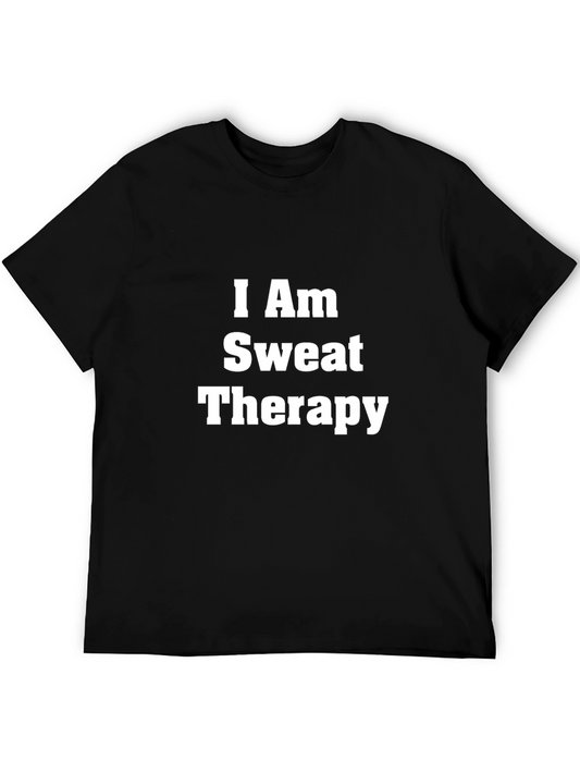 I Am Sweat Therapy Black T-Shirt