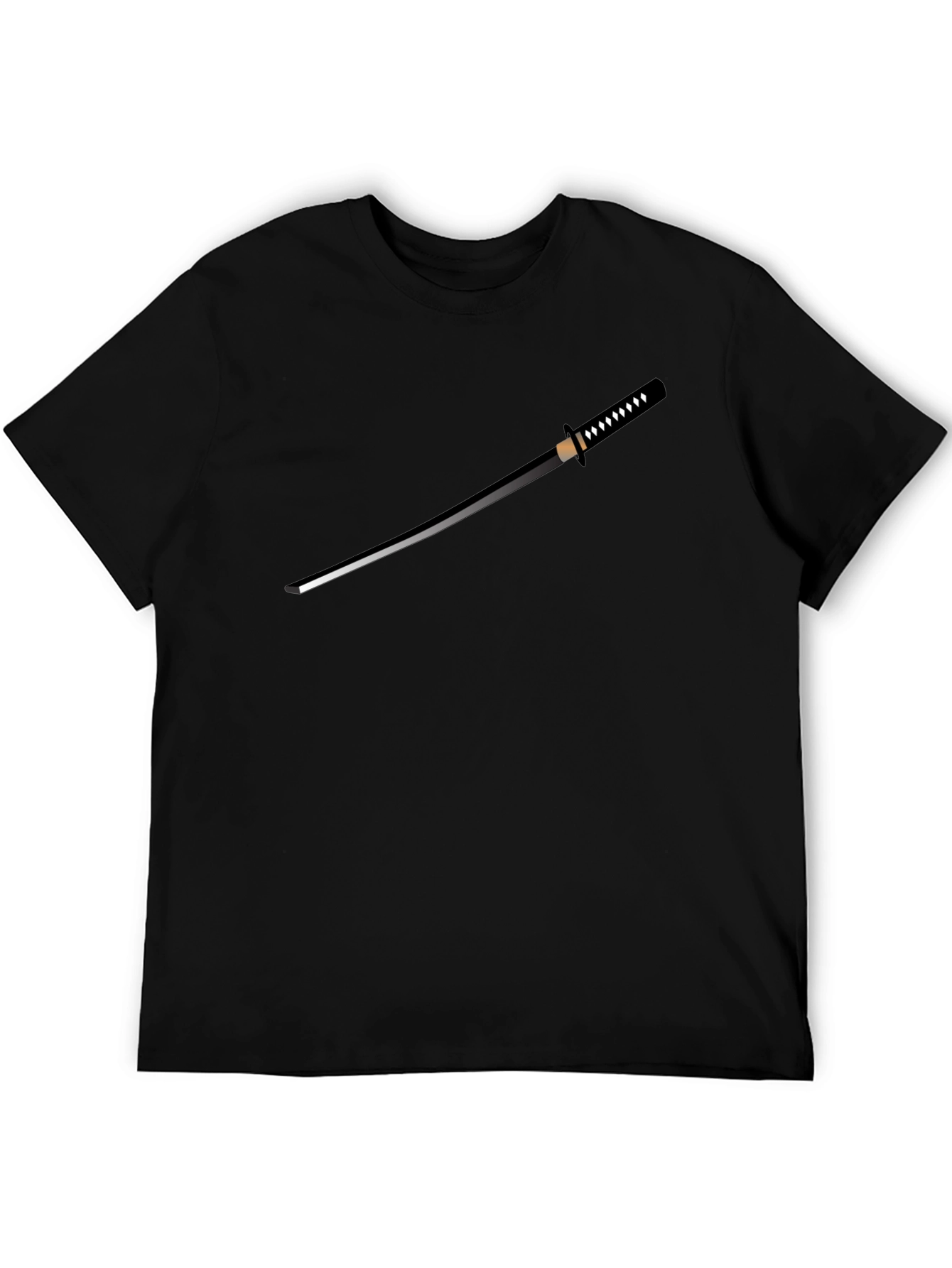 Samurai Sword T-Shirt - Black Graphic Tee