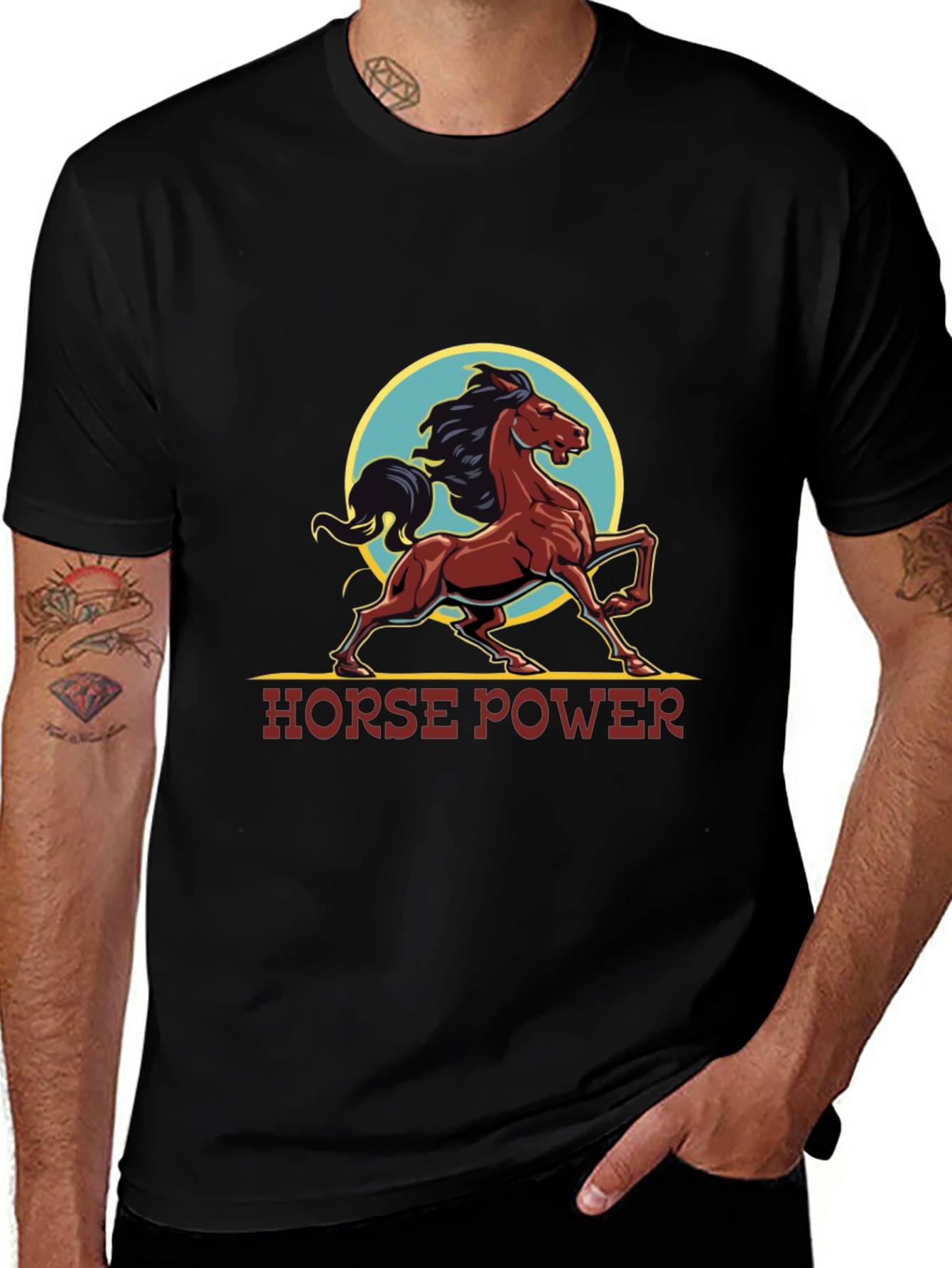 Horse Power Graphic Tee - Black T-Shirt