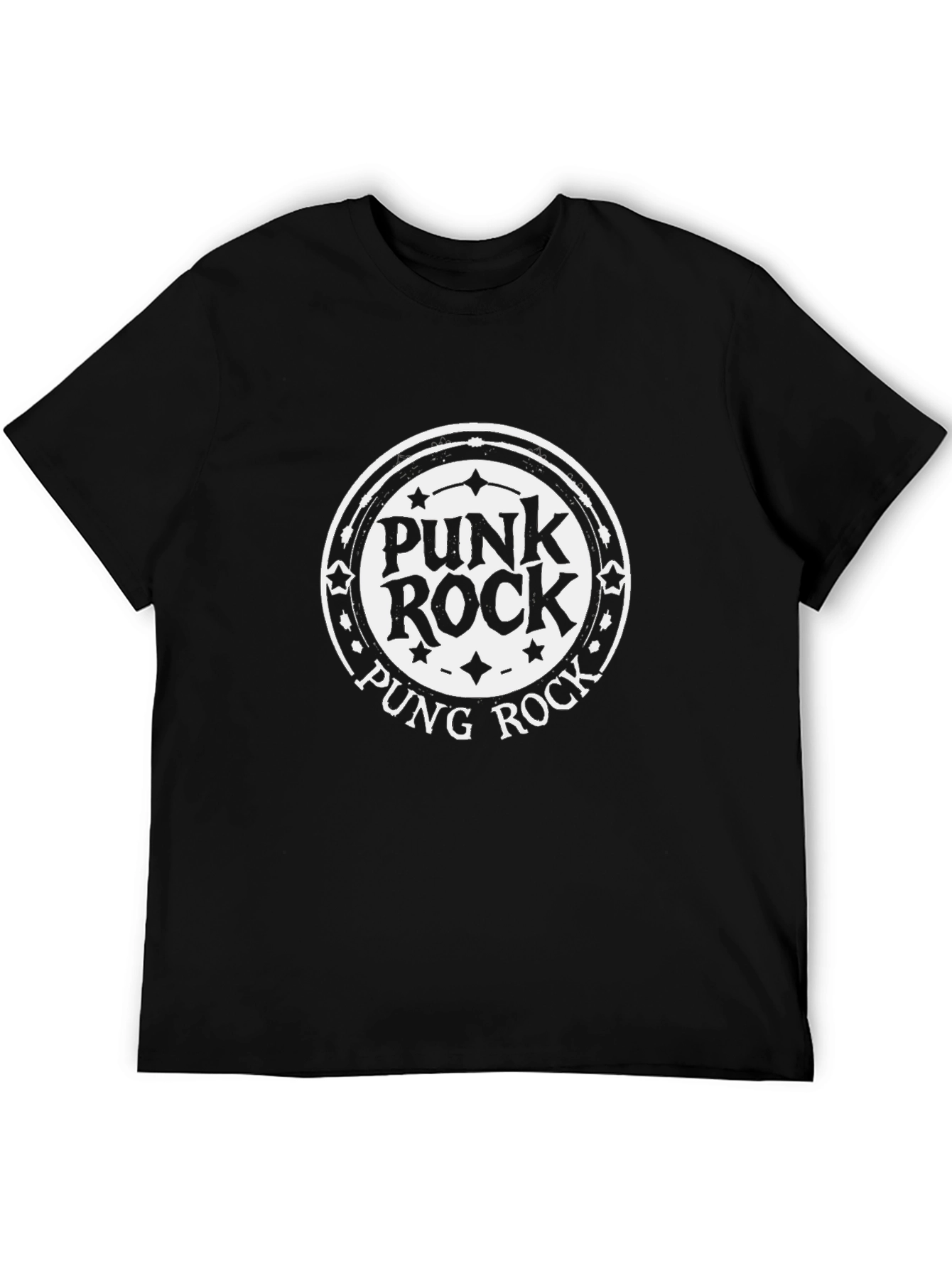 Punk Rock Graphic T-Shirt - Black