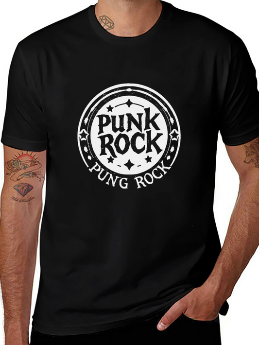 Punk Rock Graphic T-Shirt - Black