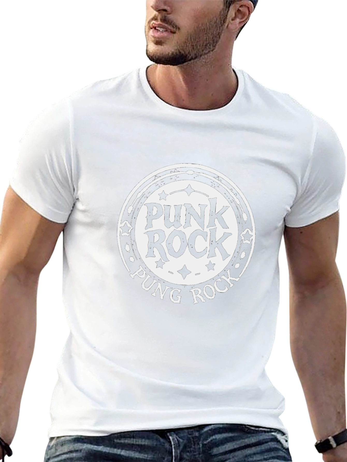 Punk Rock Graphic T-Shirt - Black