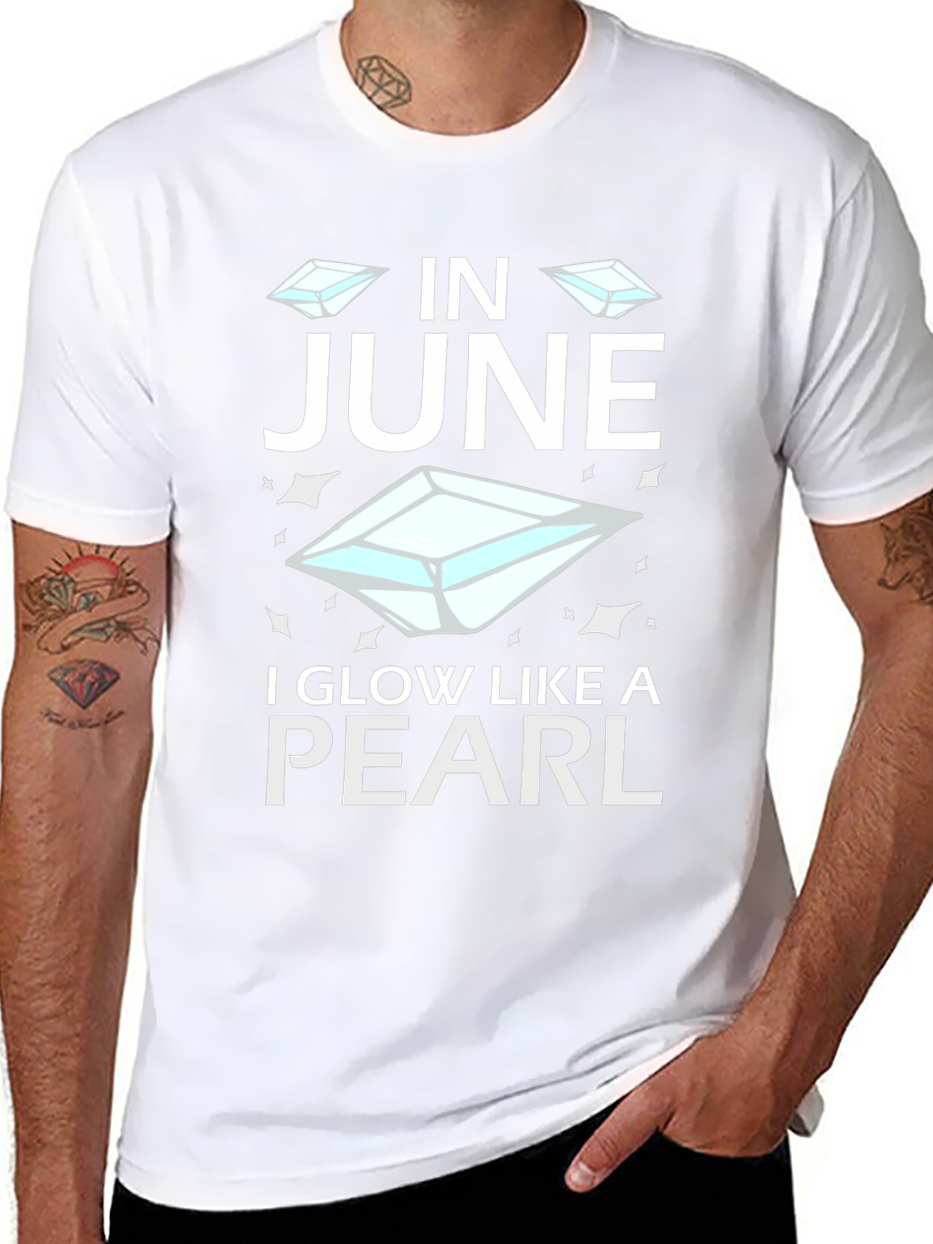 June Pearl Glow T-Shirt - Birthday Gem Tee
