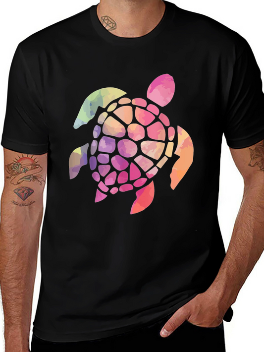 Rainbow Turtle Graphic T-Shirt