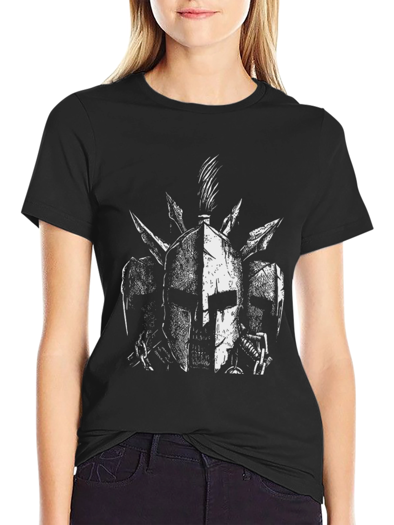 Spartan Helmet Graphic Tee - Black