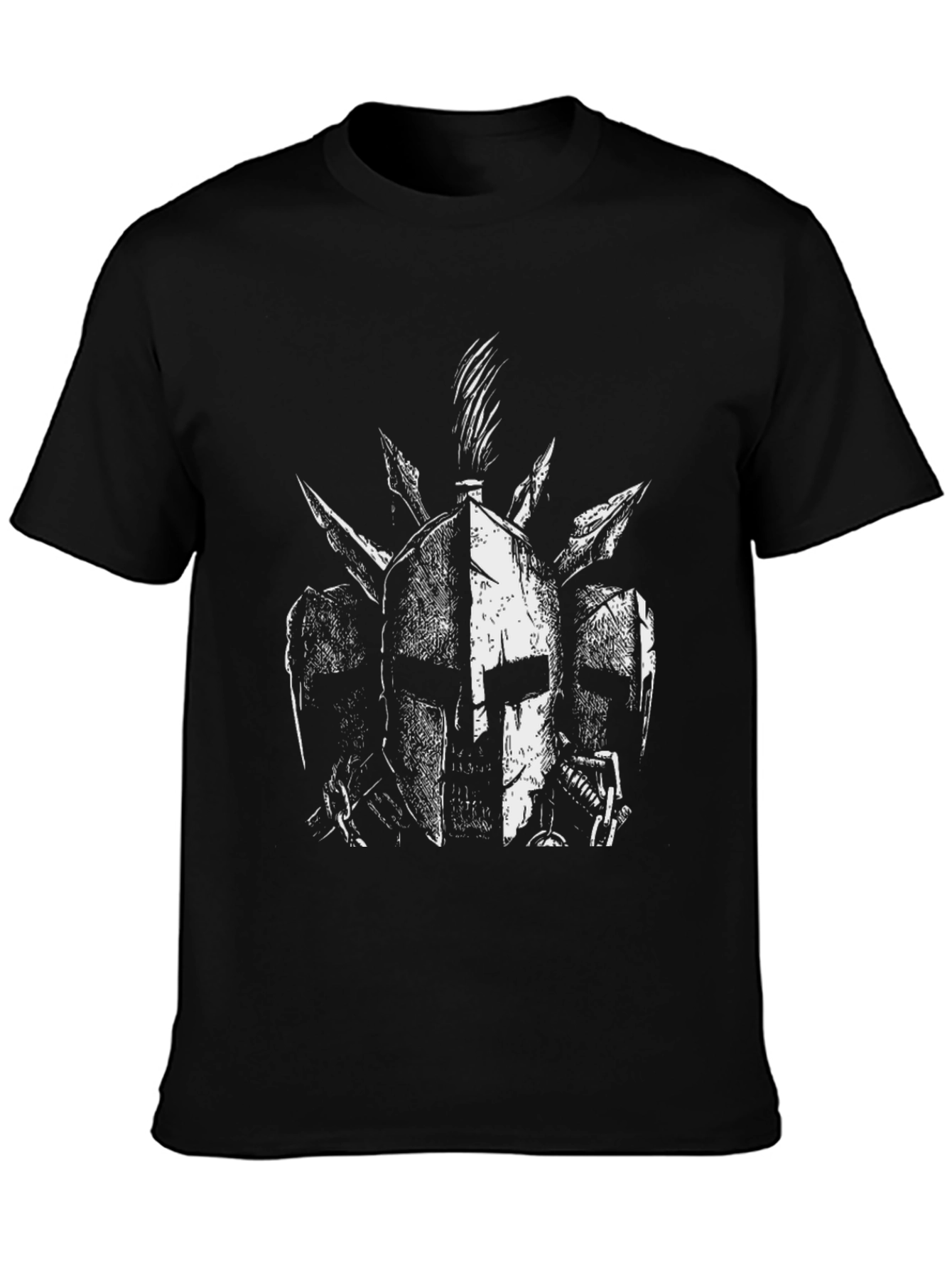 Spartan Helmet Graphic Tee - Black
