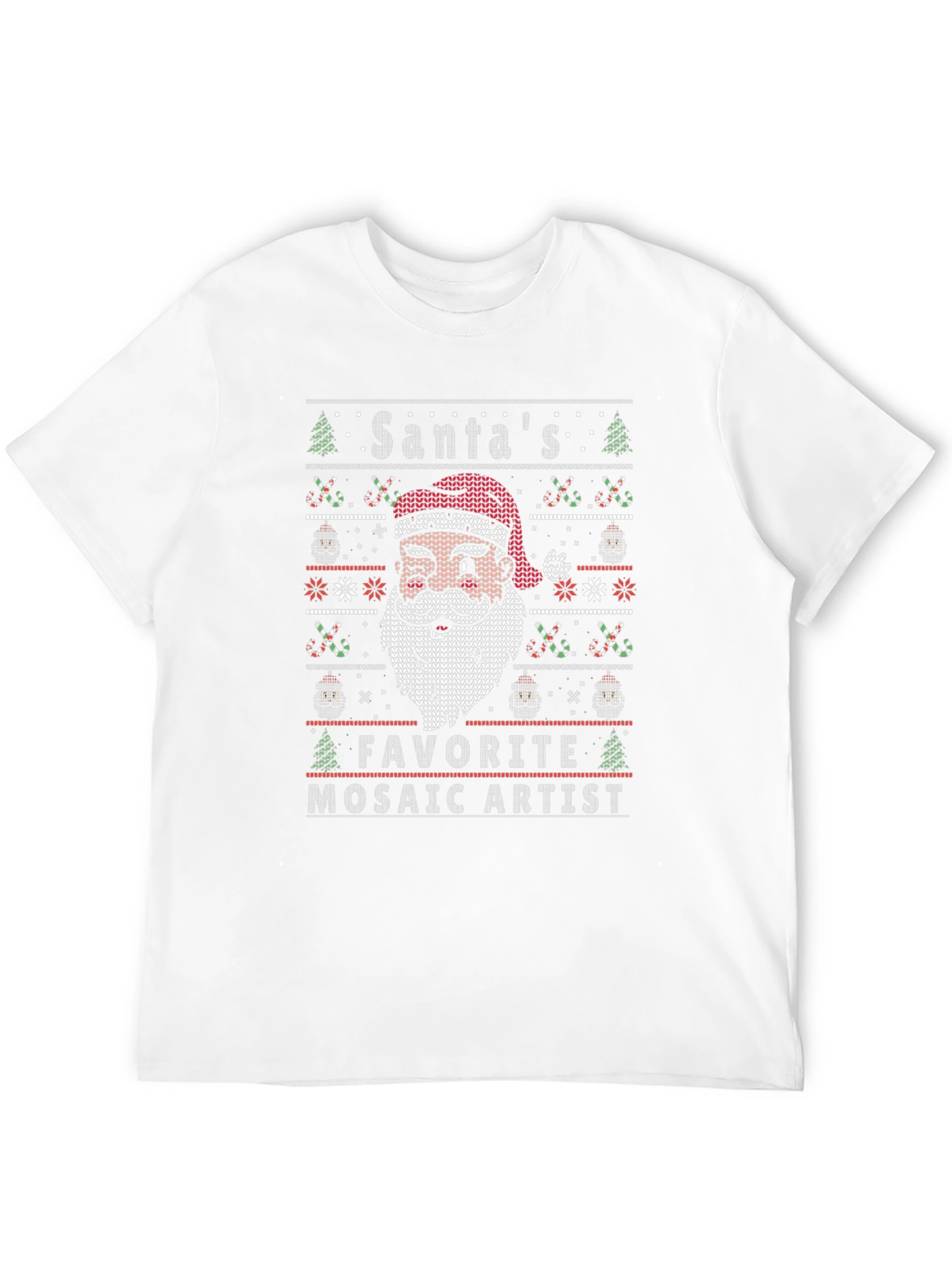 Santas Favorite Mosaic Artist Christmas T-Shirt