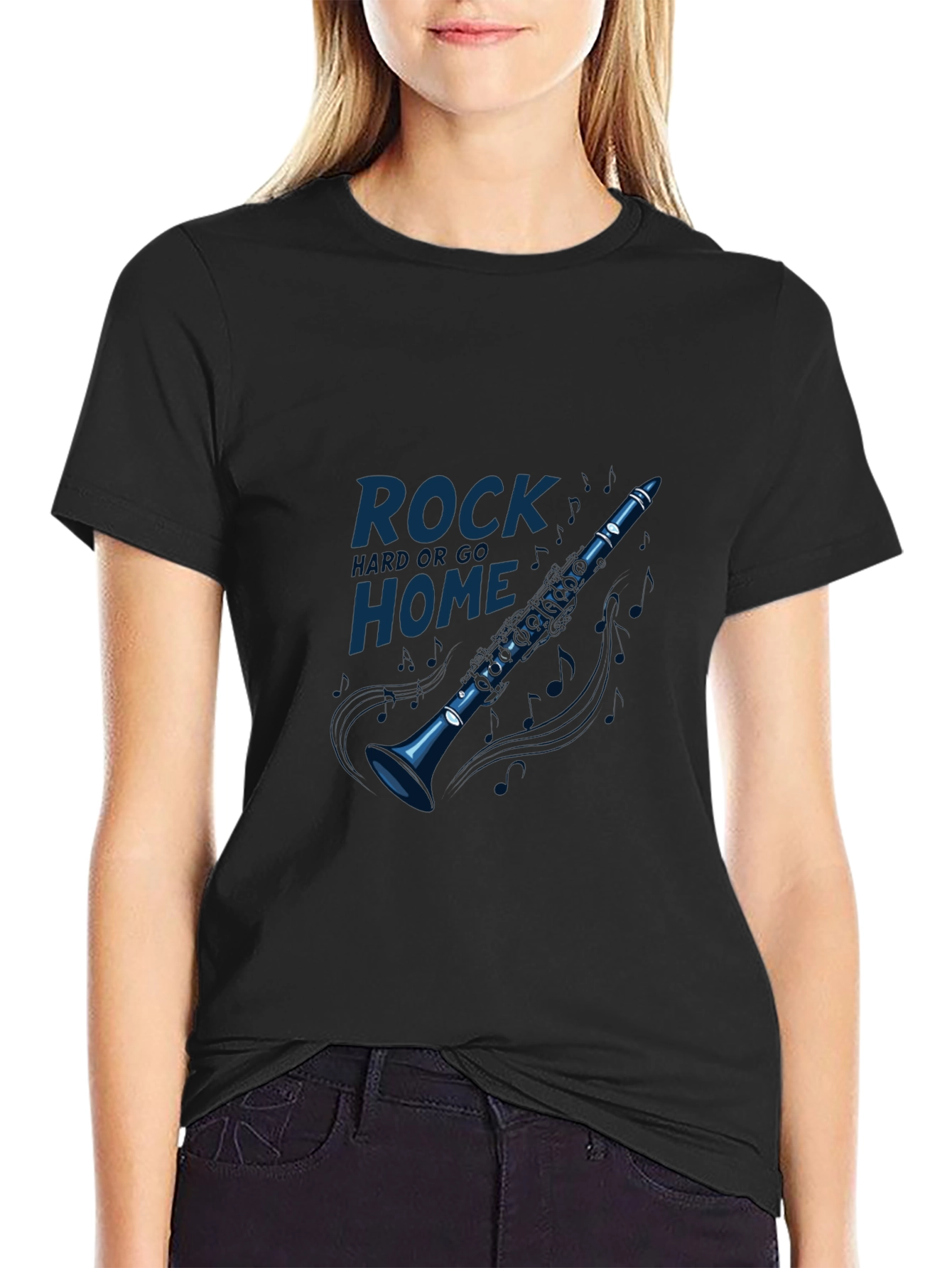 Rock Home Clarinet Graphic T-Shirt