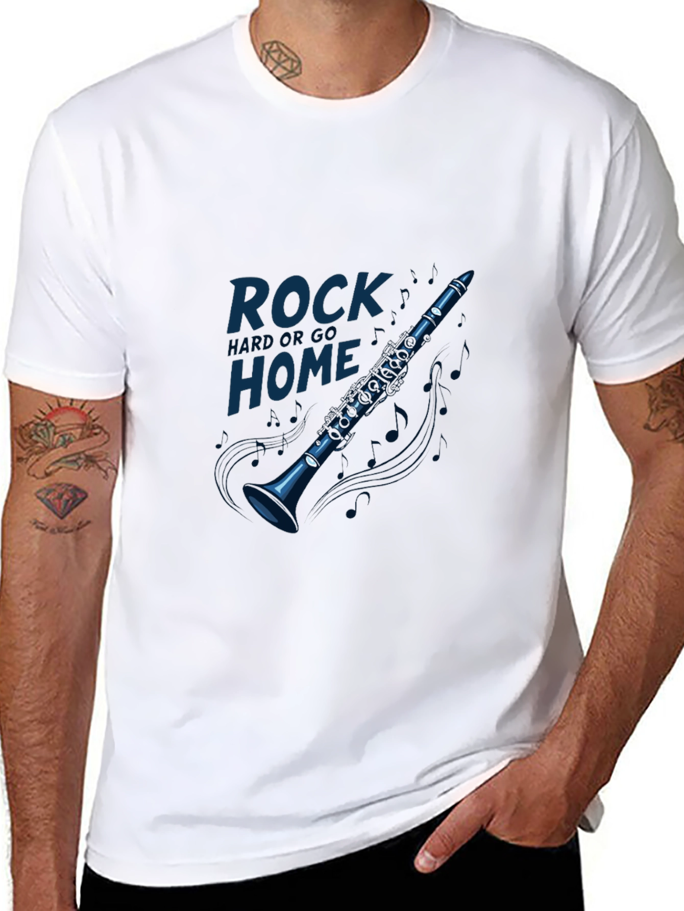Rock Home Clarinet Graphic T-Shirt