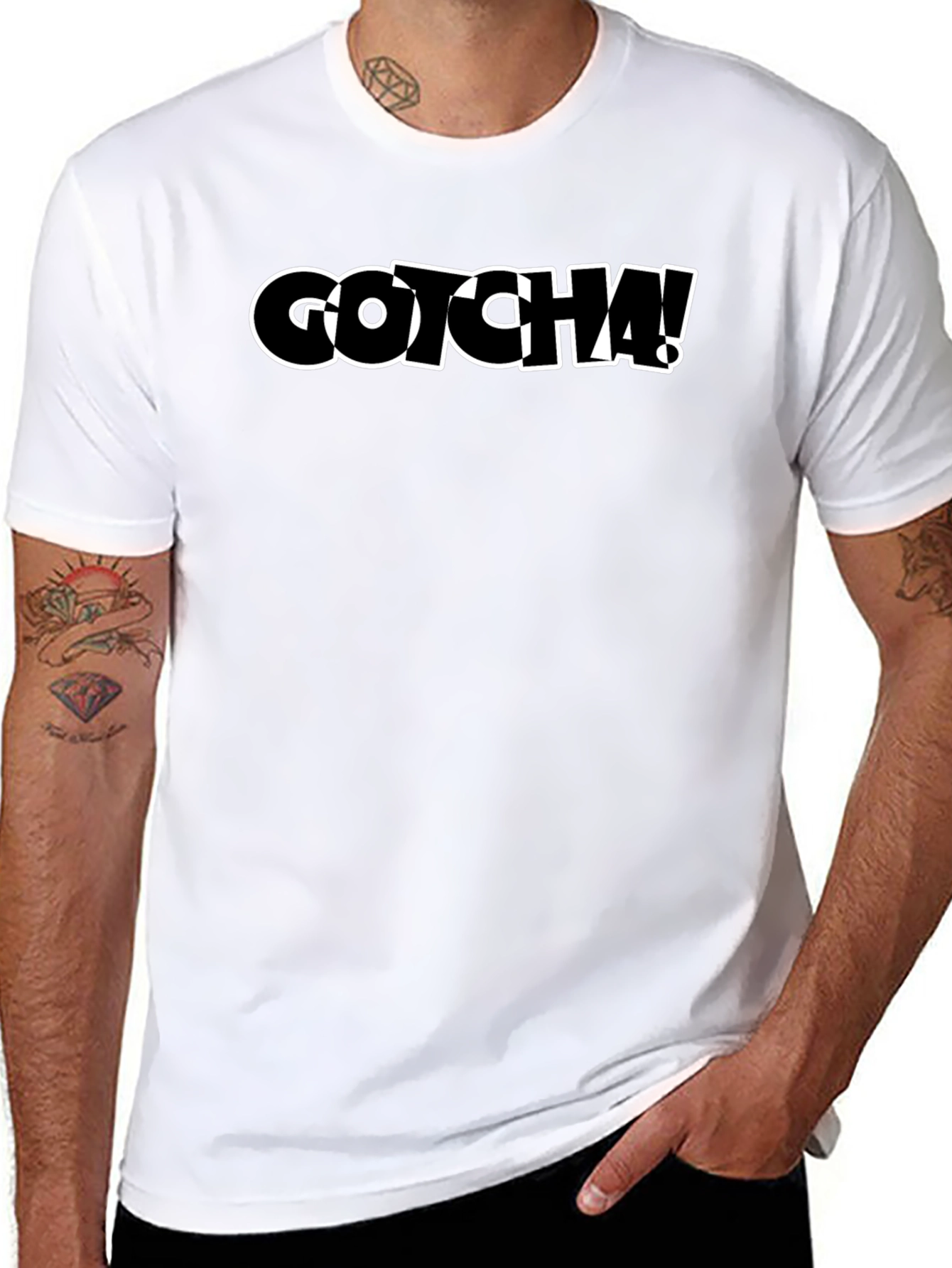 Gotcha! Graphic Tee - Cool Black T-Shirt