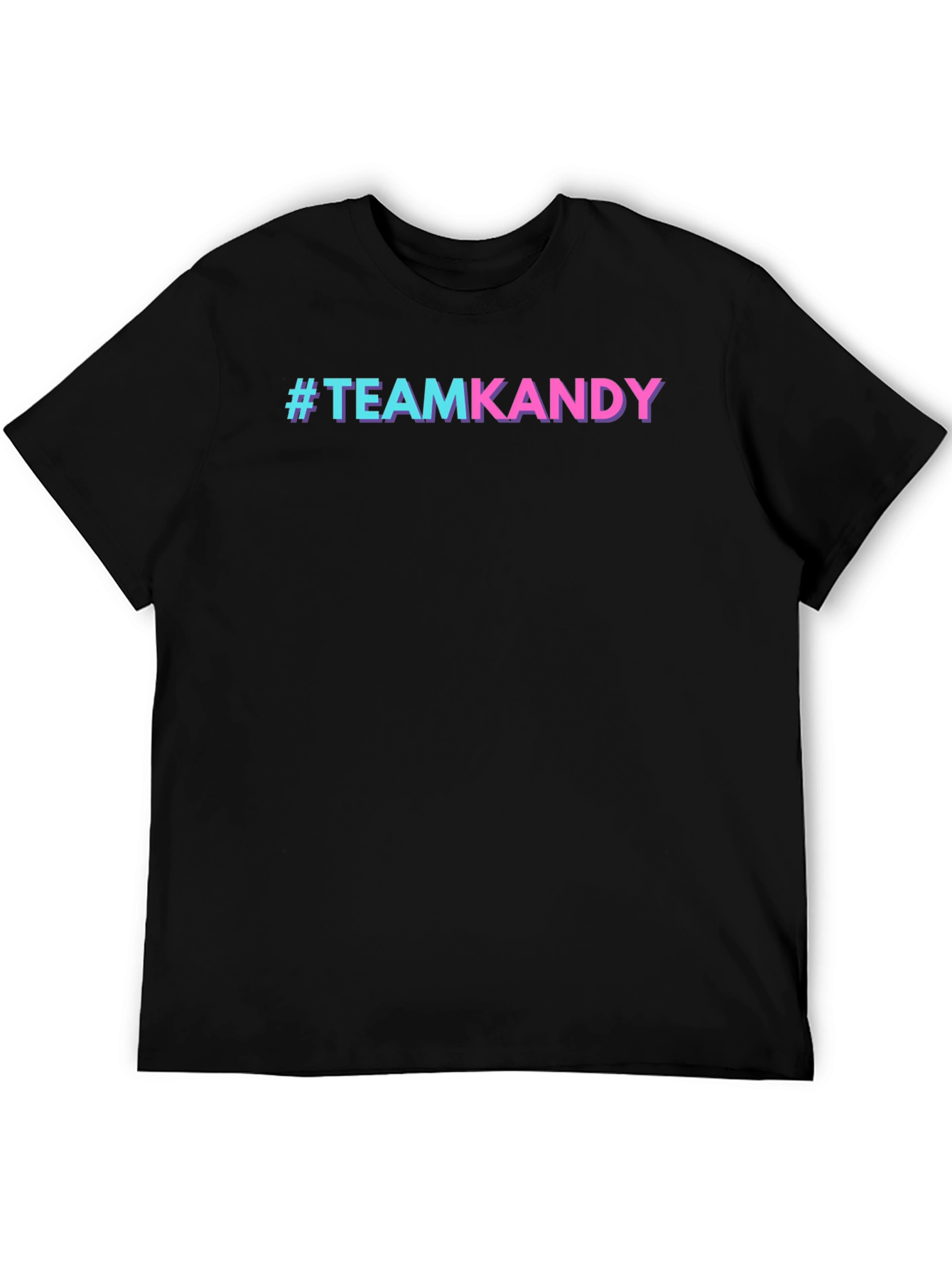 #TeamKandy Black Graphic Tee - Stylish Casual Wear