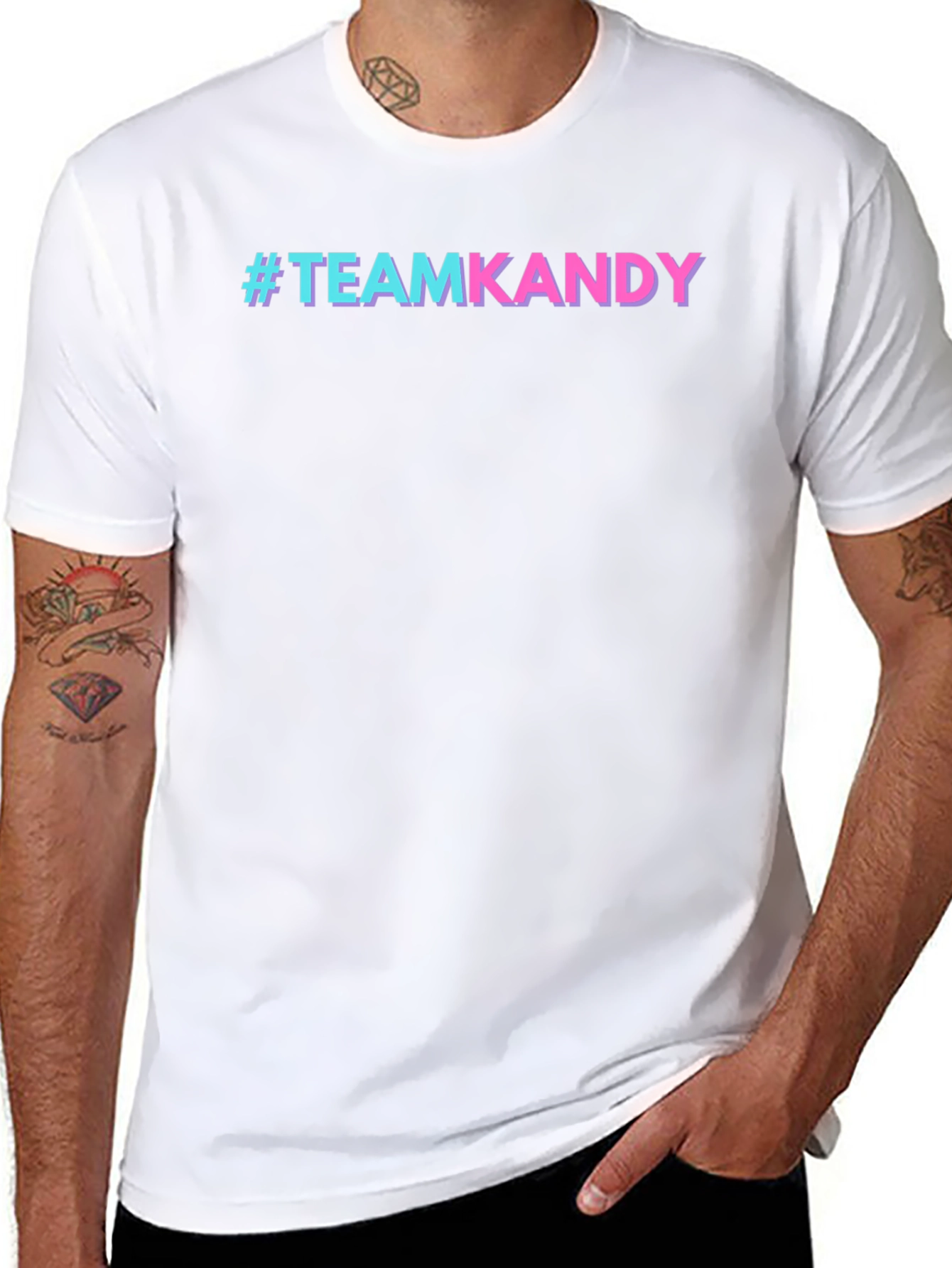 #TeamKandy Black Graphic Tee - Stylish Casual Wear