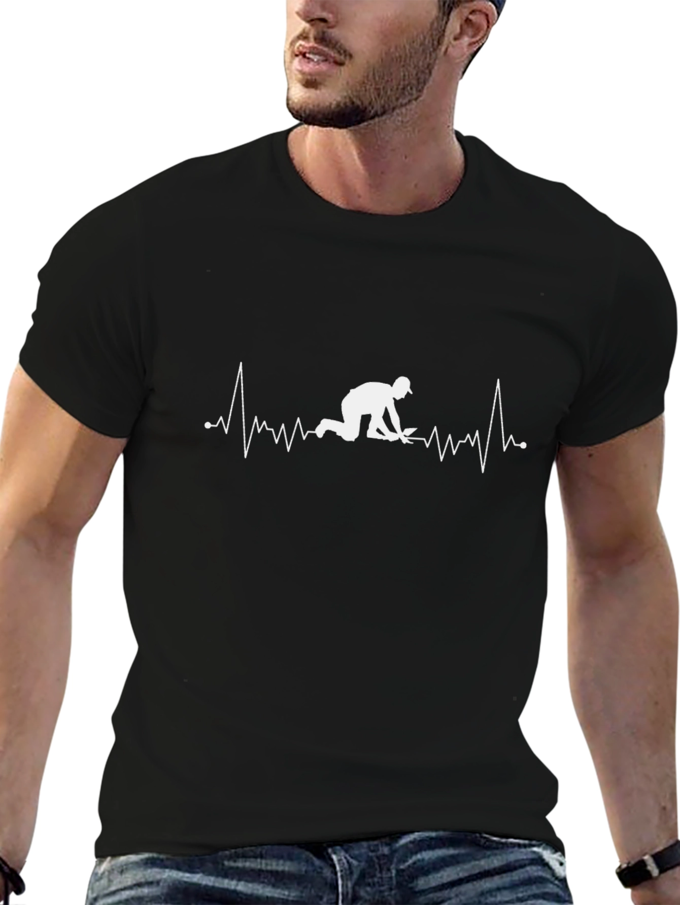 Detectorist Heartbeat Black T-Shirt