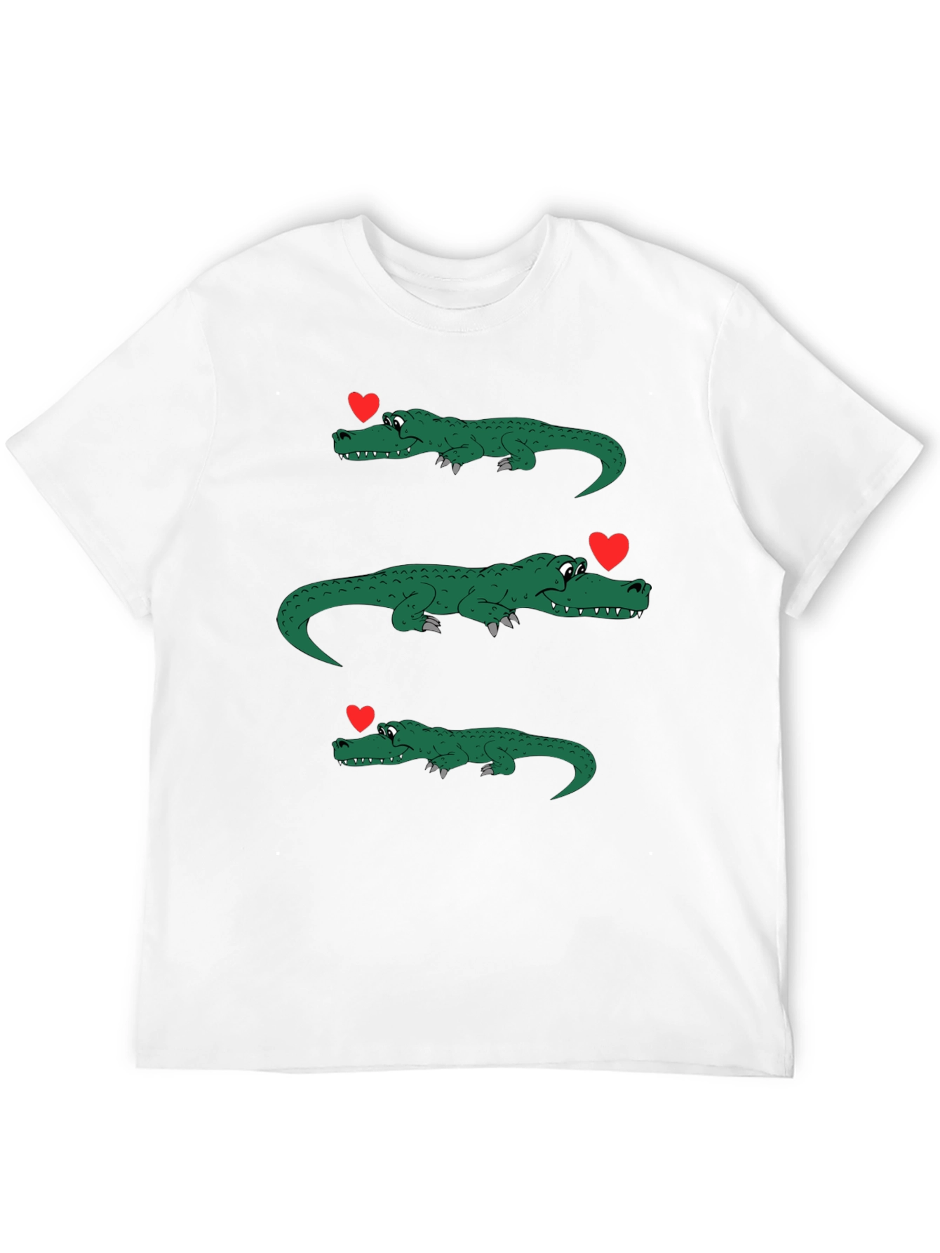 Alligator Love Mens Black Graphic Tee