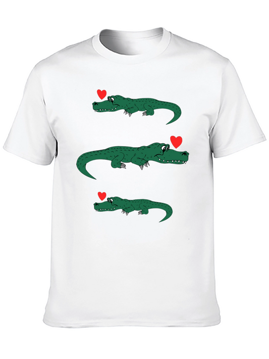 Alligator Love Mens Black Graphic Tee