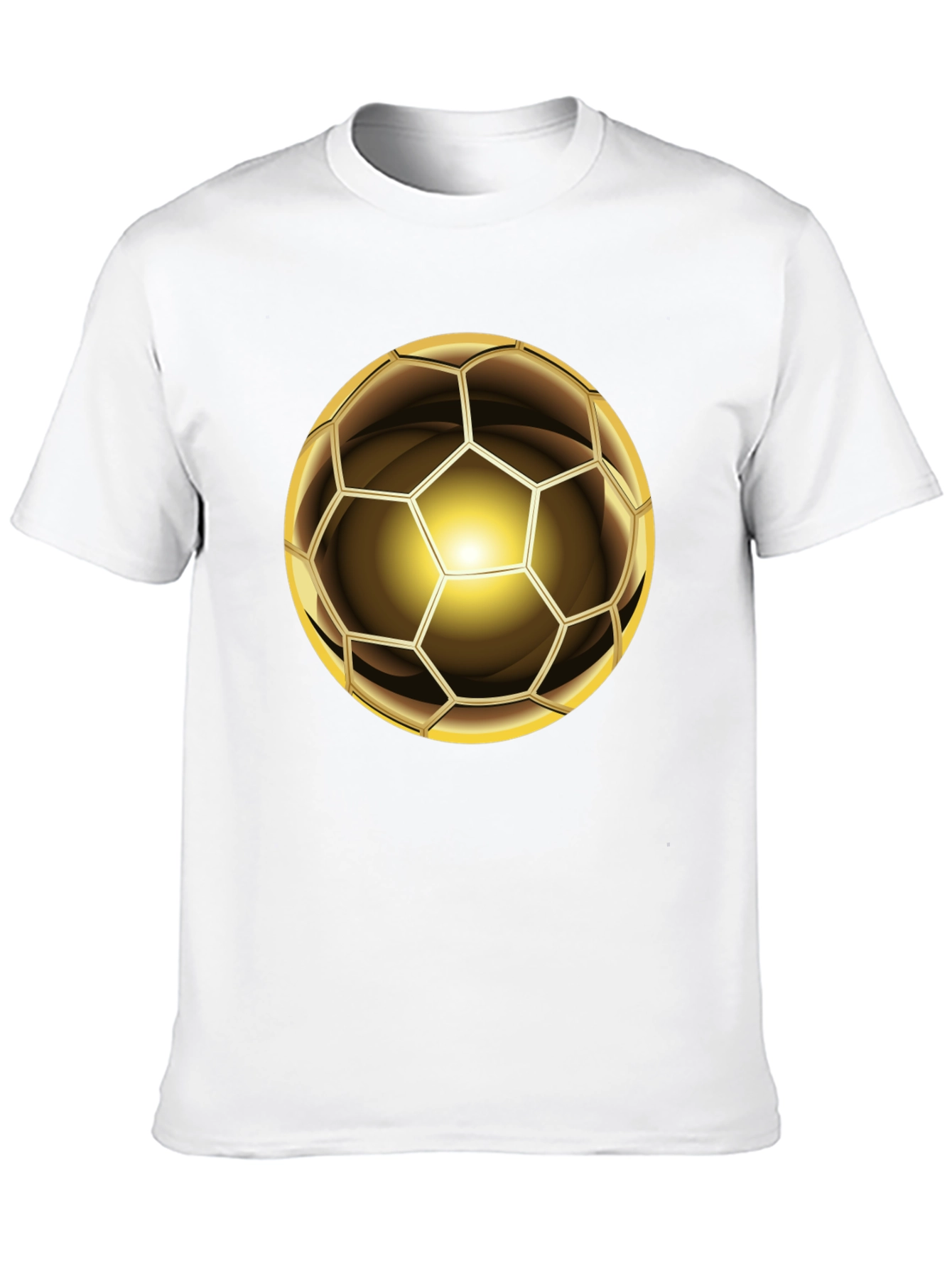 Golden Soccer Ball Graphic Tee - Stylish & Unique