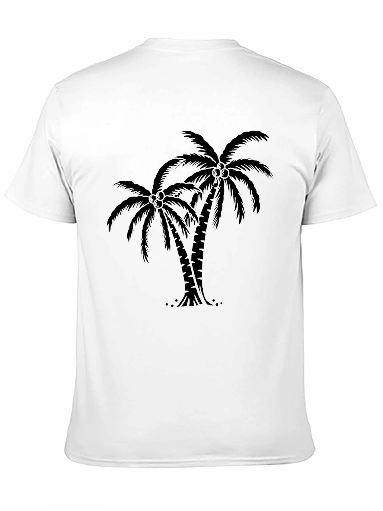 Tropical Palm Tree Graphic Tee - Black
