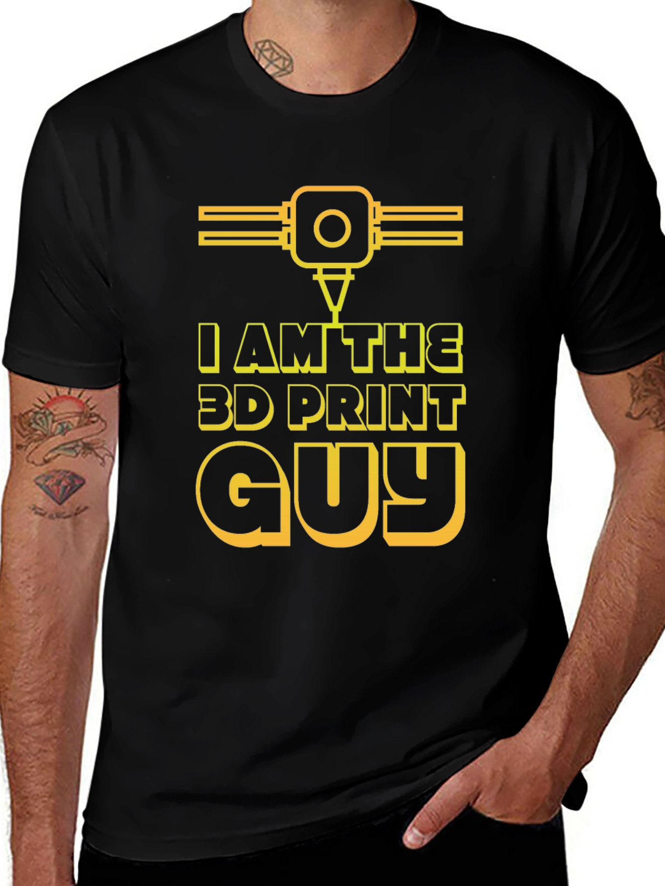 I Am The 3D Print Guy Black T-Shirt