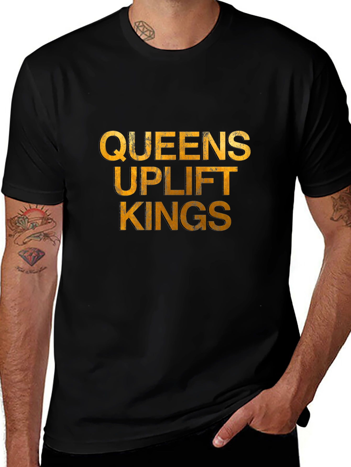 Queens Uplift Kings Graphic Tee - Black T-Shirt