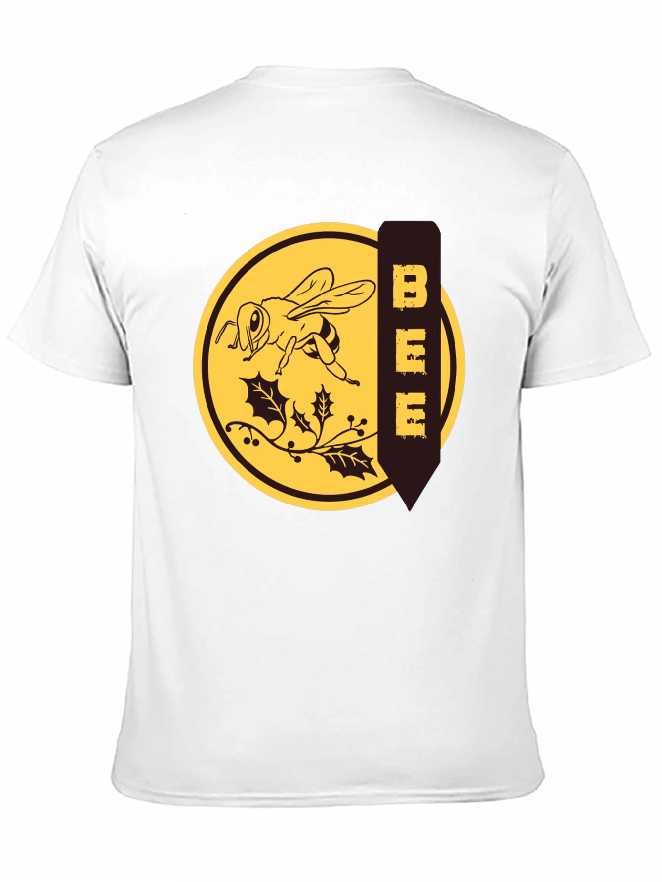 Bee Graphic T-Shirt - Black Crew Neck Tee