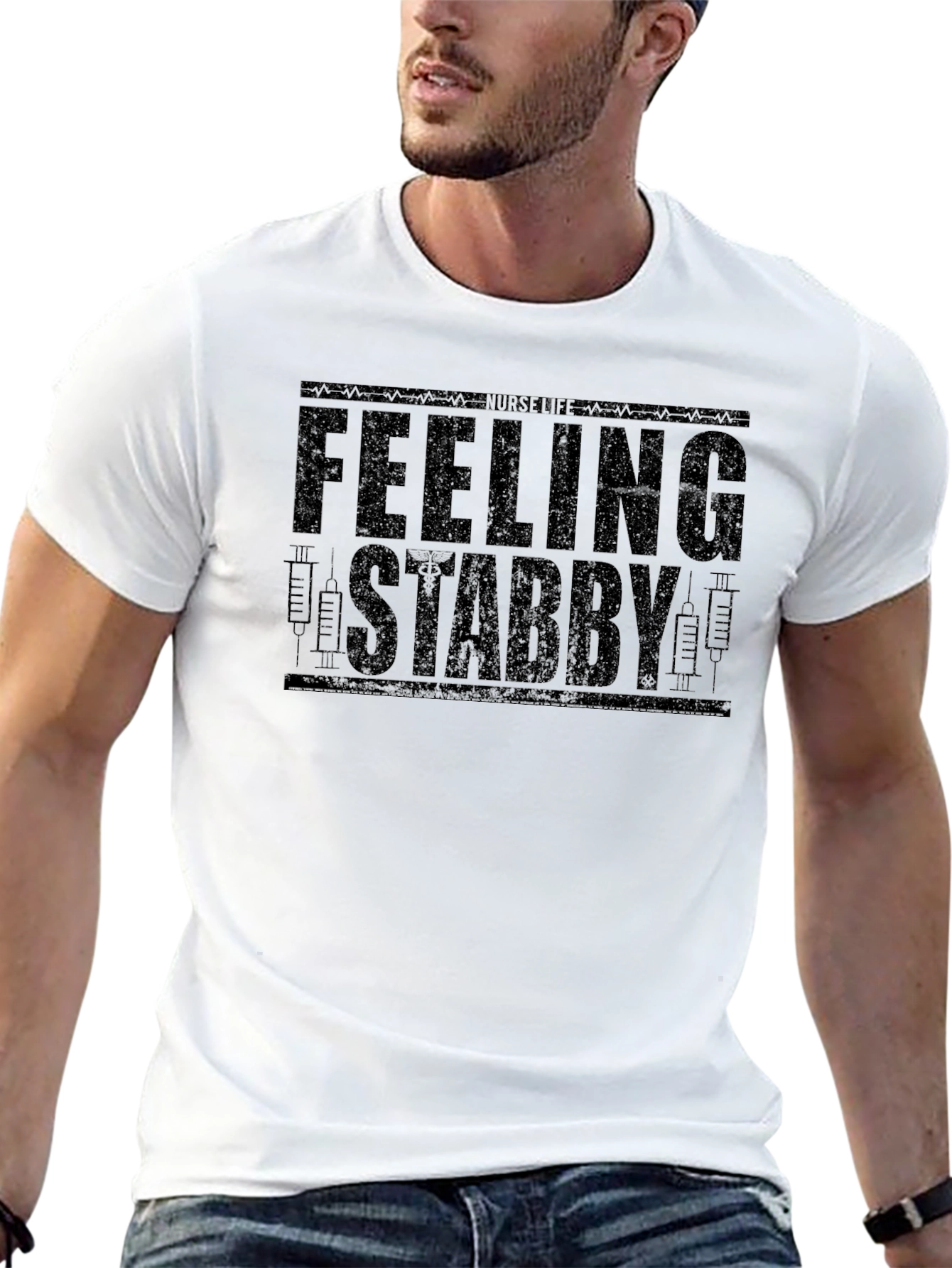 Feeling Stabby Nurse Life Graphic T-Shirt