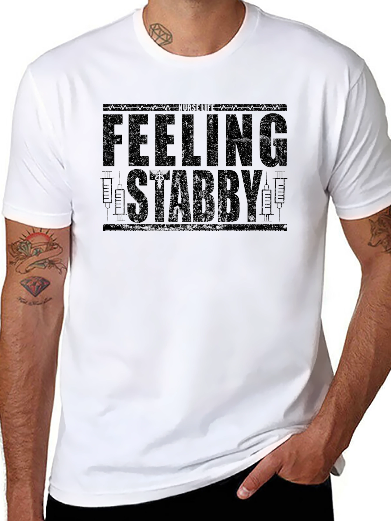 Feeling Stabby Nurse Life Graphic T-Shirt