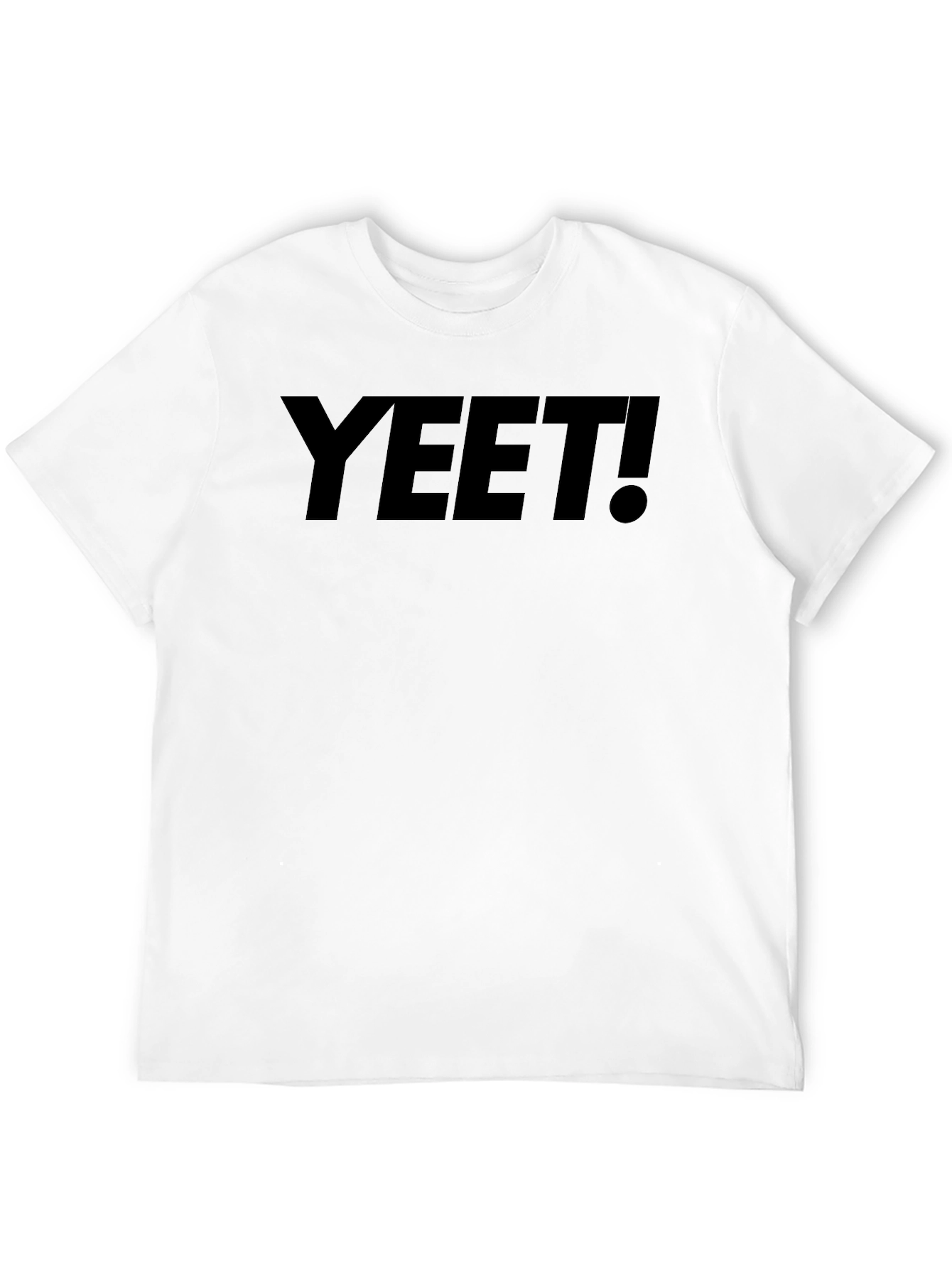 YEET! Graphic Tee - Black Cotton Casual T-Shirt