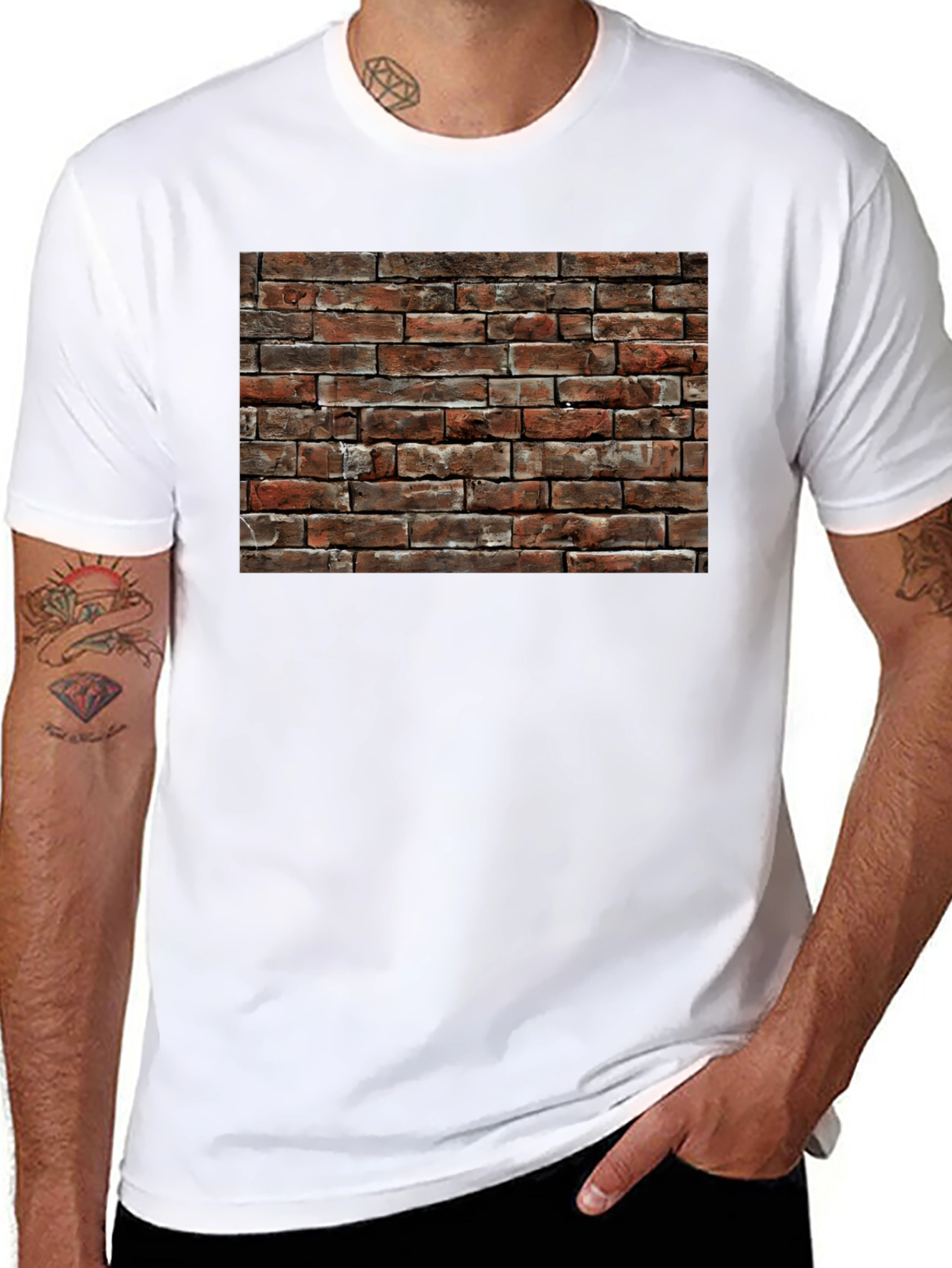 Brick Wall T-Shirt - Unique Graphic Tee