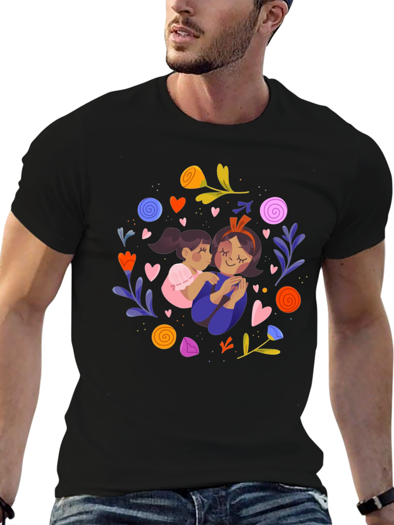 Mothers Love Graphic T-Shirt - Black