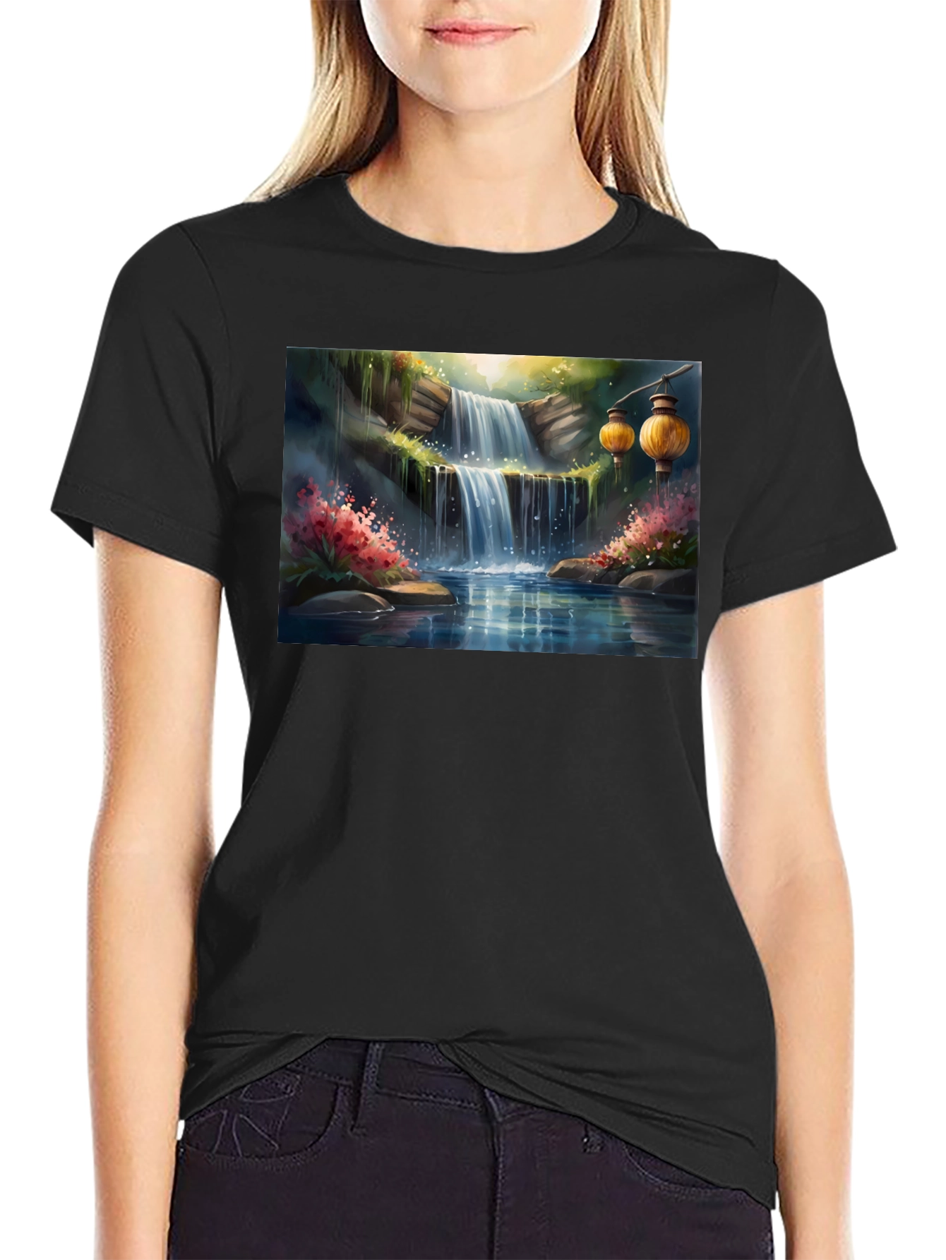 Waterfall Lantern T-Shirt