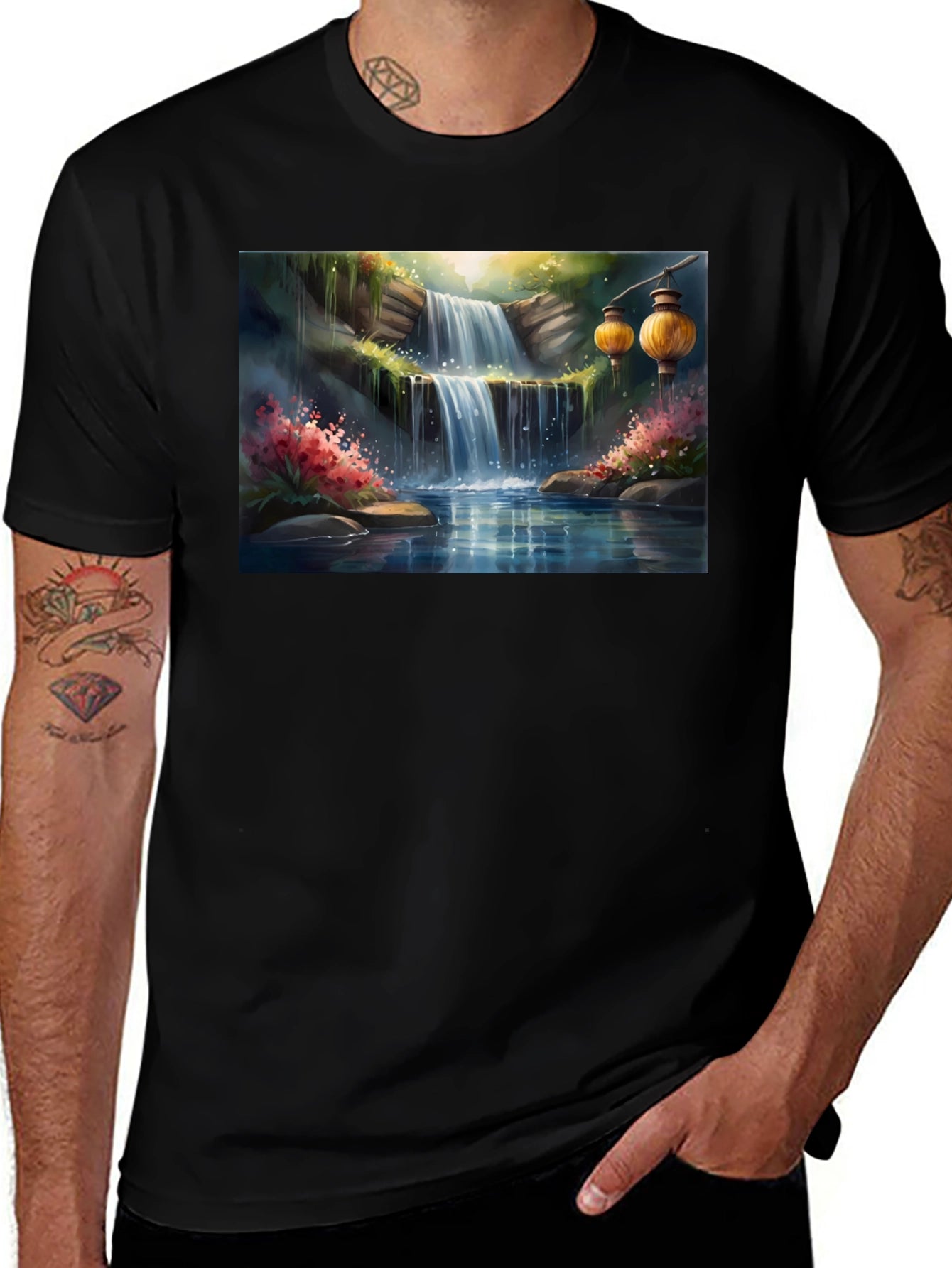 Waterfall Lantern T-Shirt