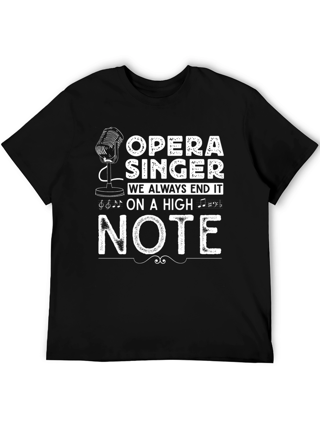 Opera Singer High Note Graphic Tee - Black