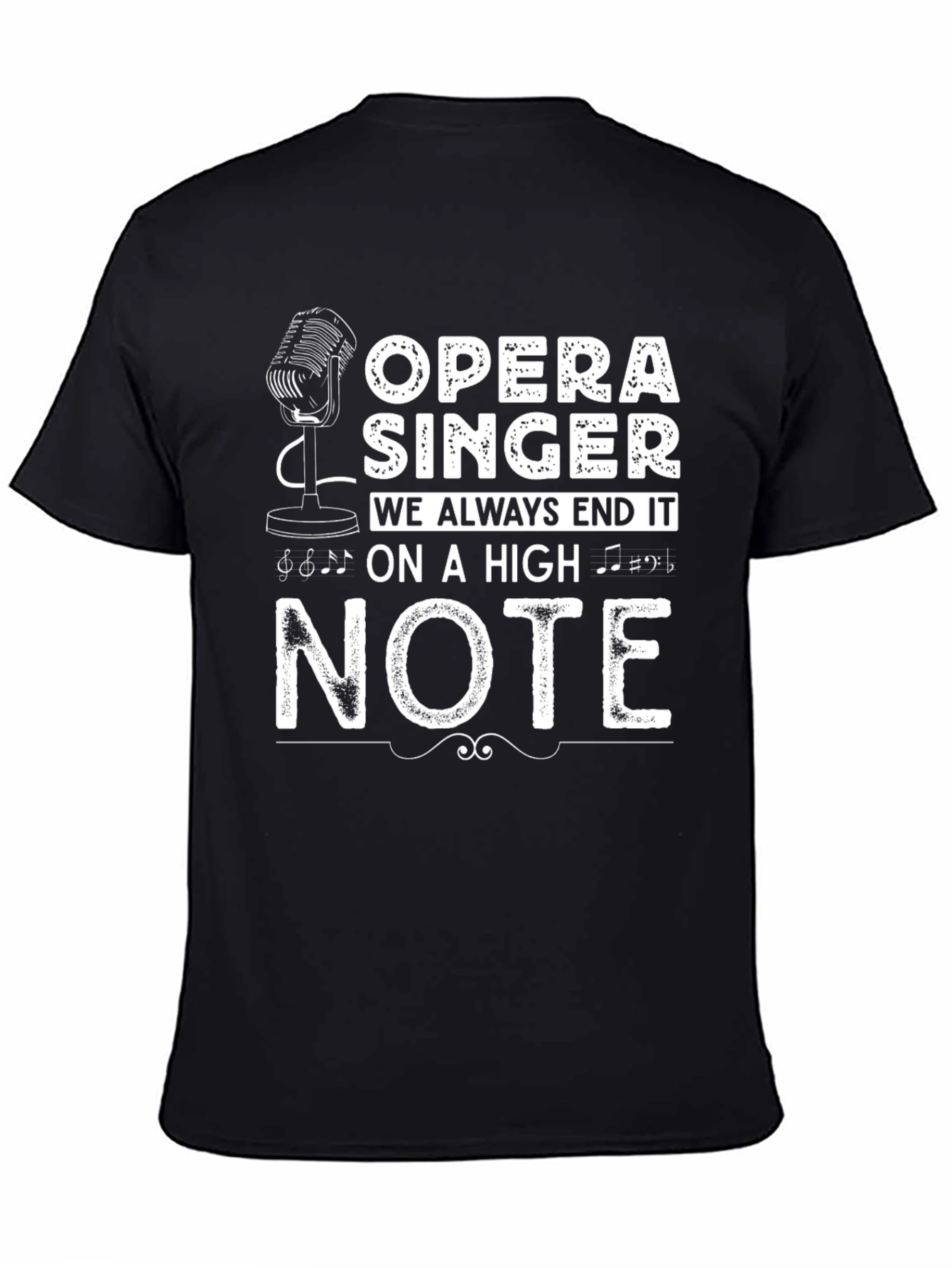 Opera Singer High Note Graphic Tee - Black