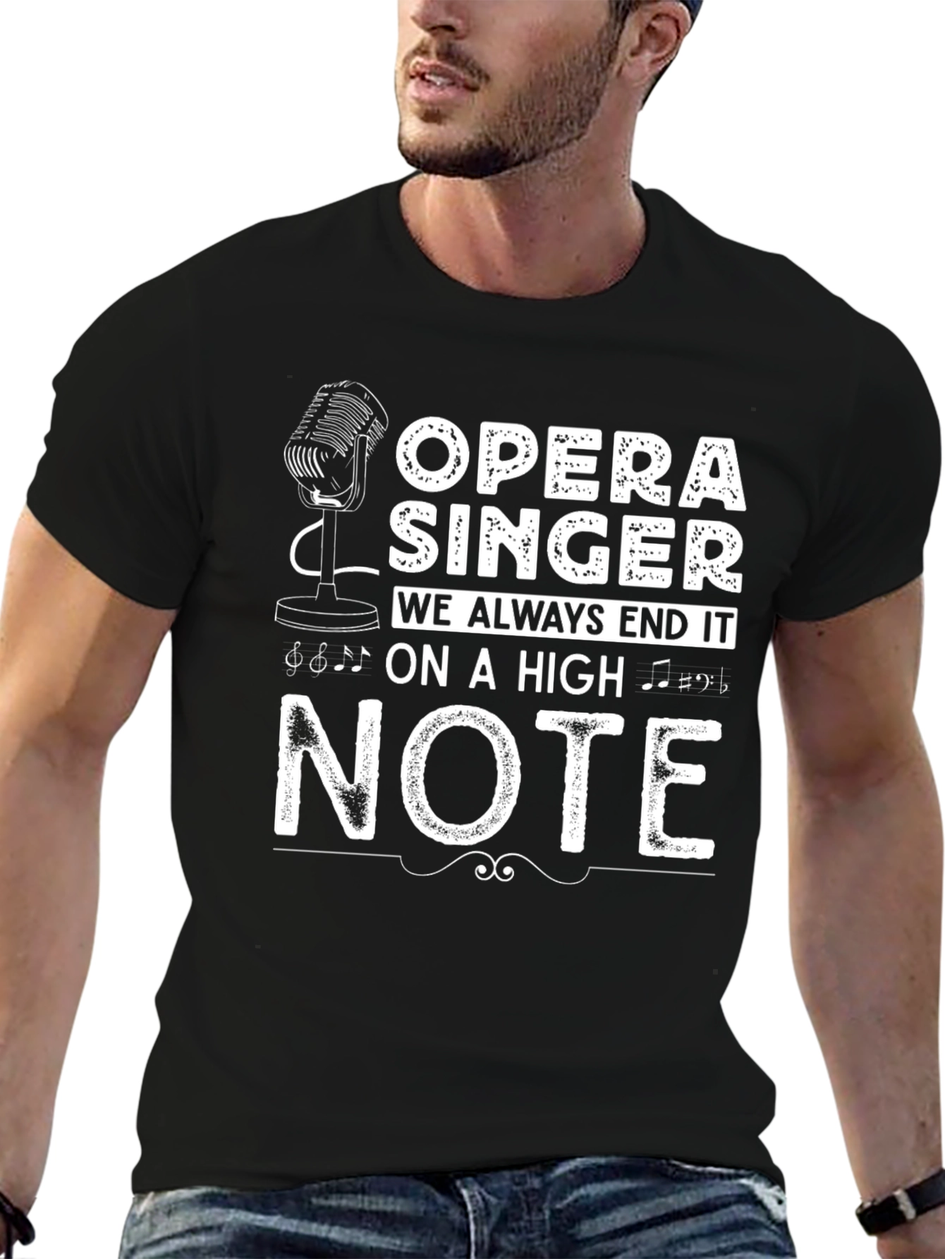 Opera Singer High Note Graphic Tee - Black