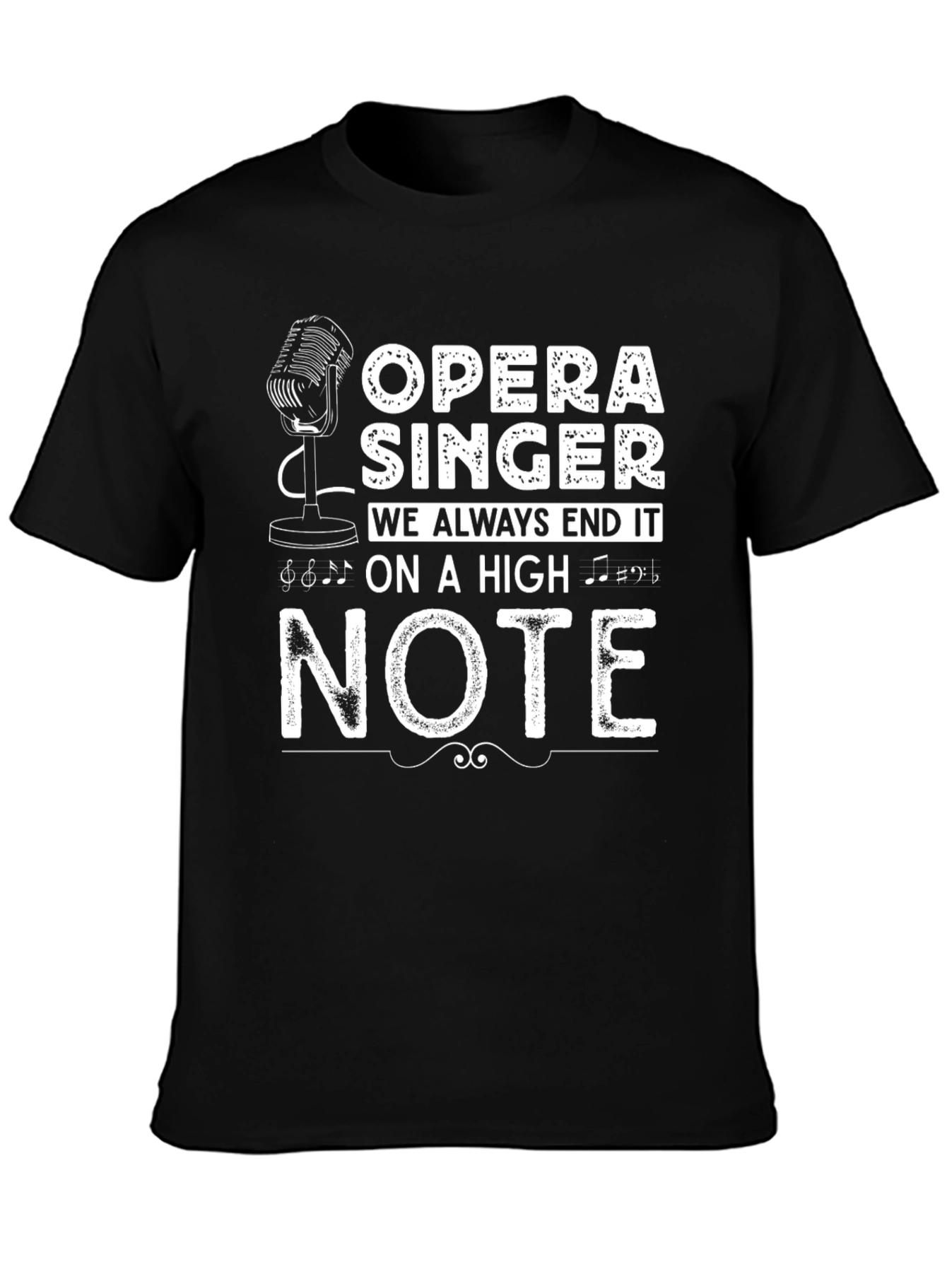 Opera Singer High Note Graphic Tee - Black
