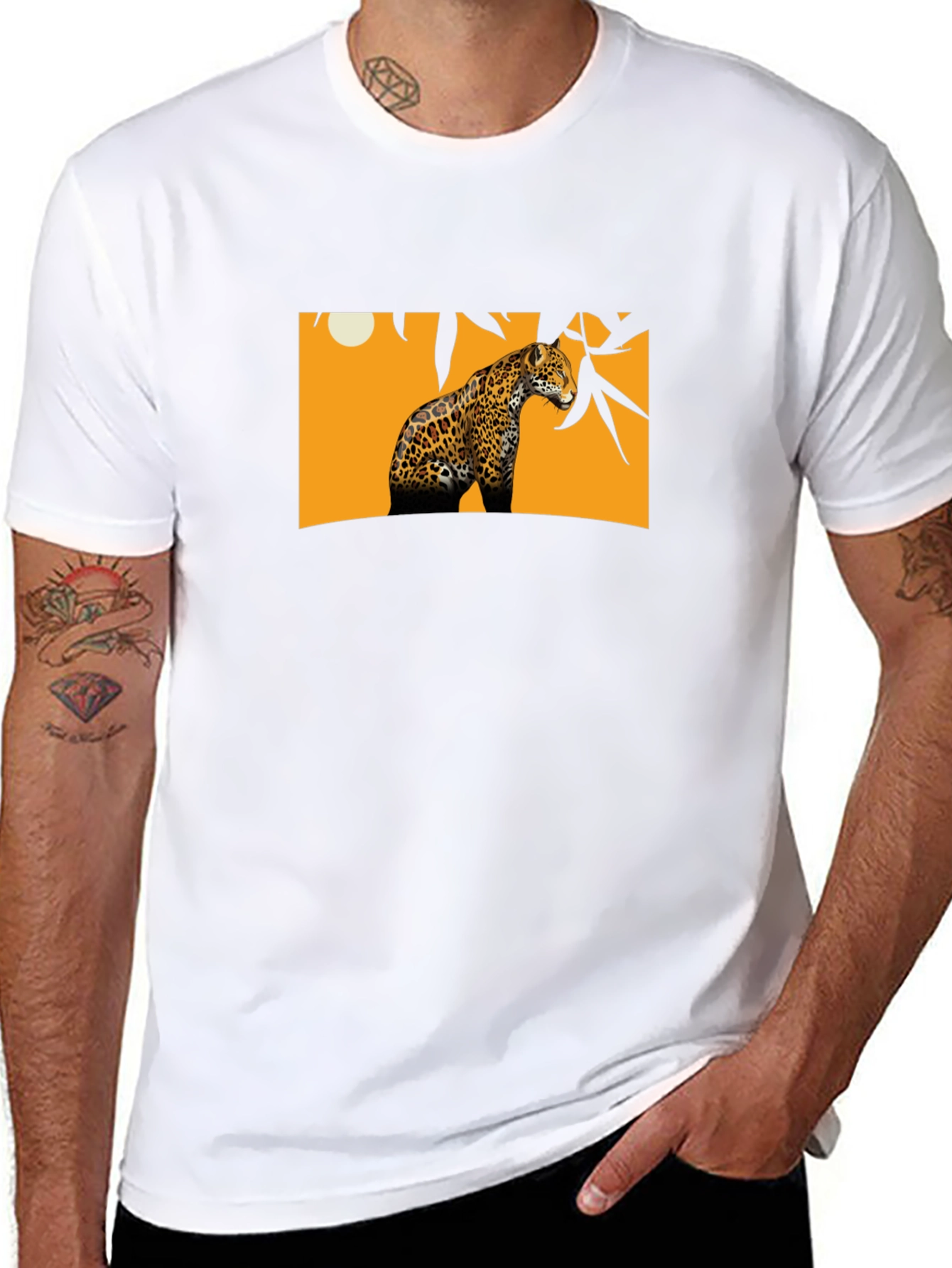 Jaguar Graphic Tee - Black Cotton T-Shirt