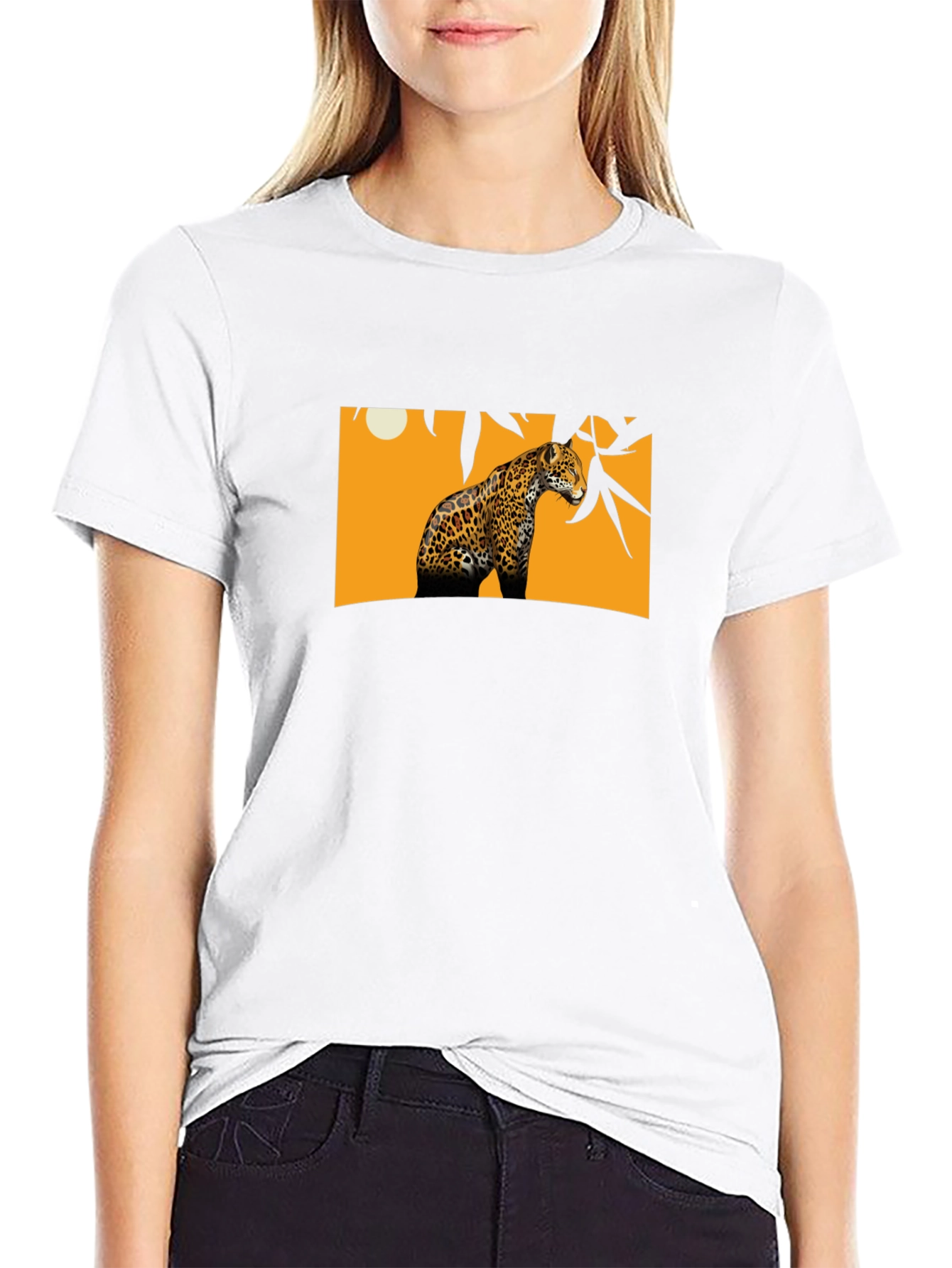 Jaguar Graphic Tee - Black Cotton T-Shirt