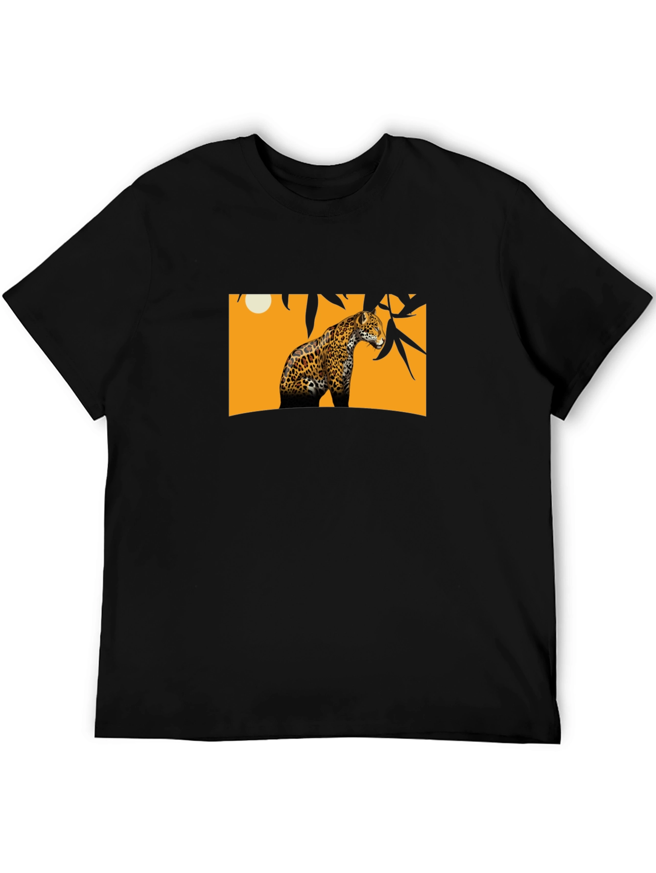Jaguar Graphic Tee - Black Cotton T-Shirt
