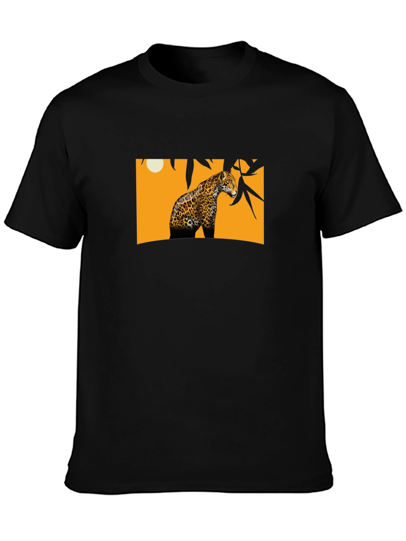 Jaguar Graphic Tee - Black Cotton T-Shirt
