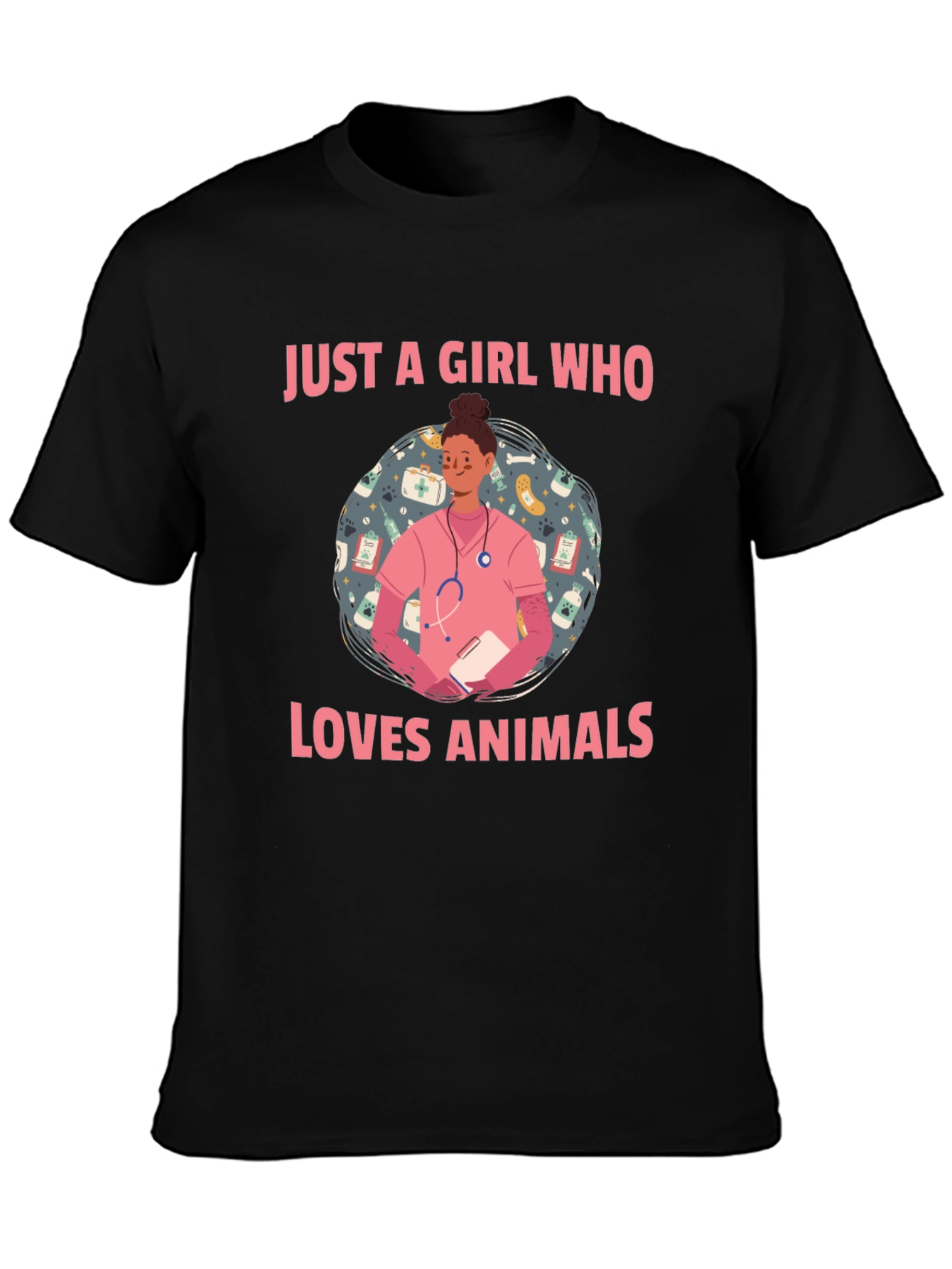Animal Lover Vet Tech T-Shirt - Cute Design